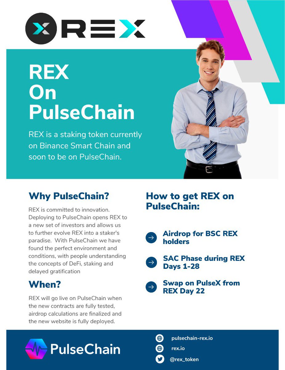 #REX $XRX on #PulseChain, what a brilliant combination! I can't wait!

#passiveincome #DeFi #InvestmentOpportunity #FinancialFreedom
