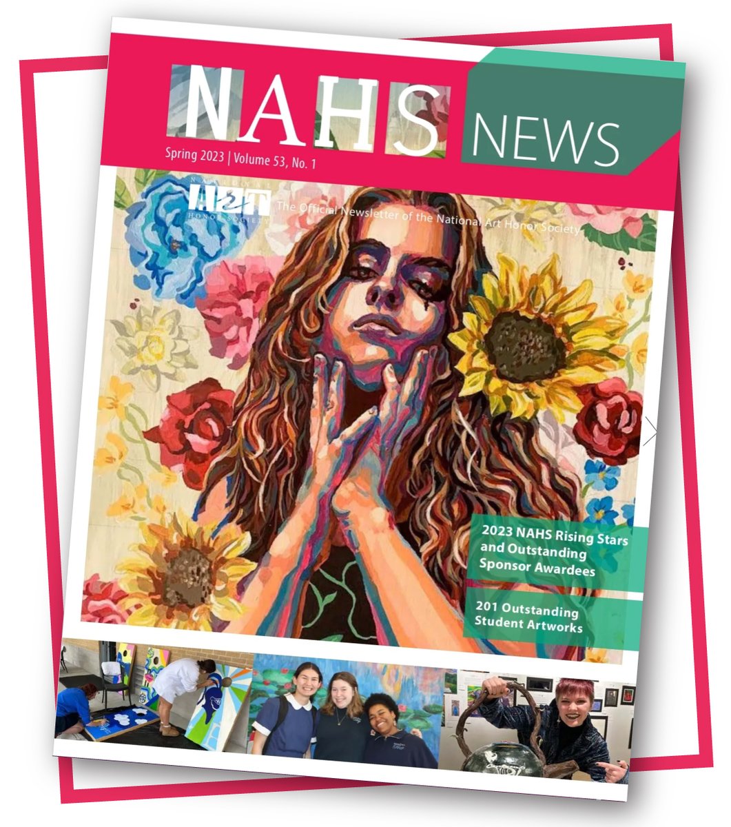 Check out the artwork from @ByronNelsonHigh junior Taylor Thompson on the cover of the Spring edition of the National Art Honor Society magazine! Amazing work, Taylor!