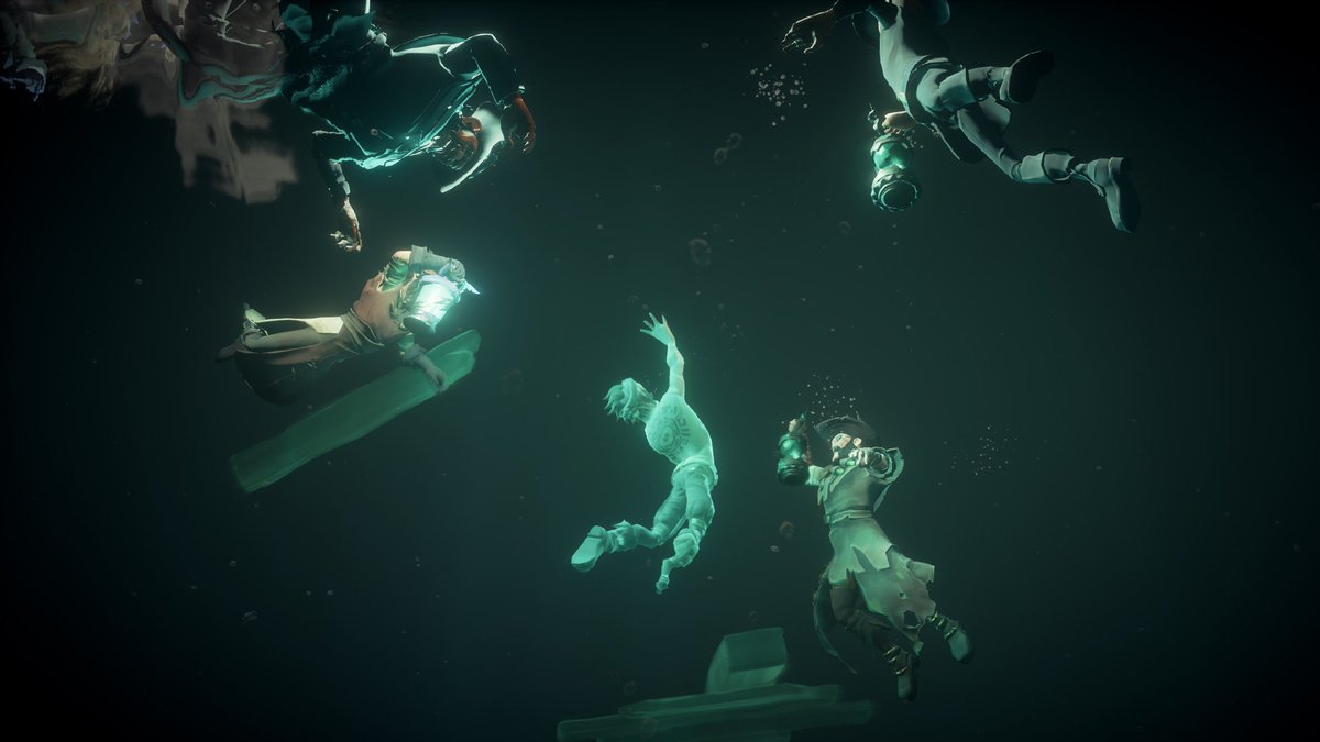 Amidst the darkened waters, chasing whispers of the past. 

Theme: Mysterious moments
#SoTShot #SeaOfThieves <a href="/SeaOfThieves/">Sea of Thieves</a>
