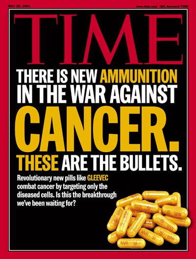 5.

2001 - Imatinib

FDA approves Imatinib (Gleevec) for the treatment of chronic myeloid leukemia (CML), transforming a cancer death sentence into a manageable condition.