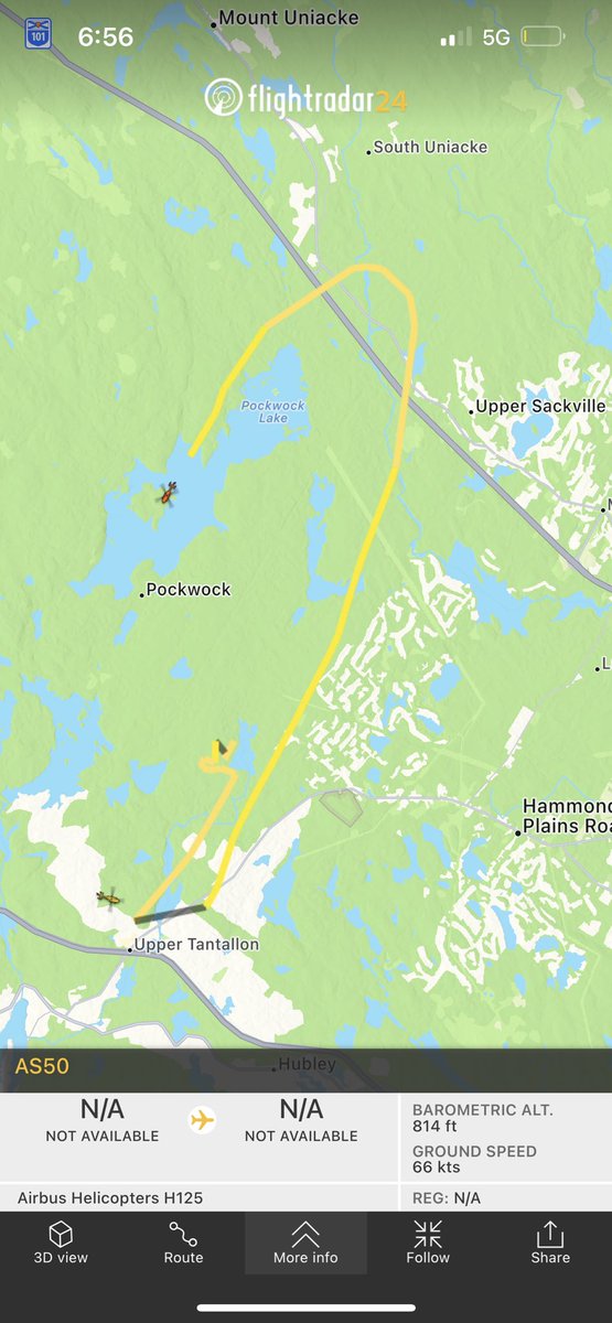 cpmf2023's tweet photo. @HRMFireNews Helicopter just did this loop diverted from Tantallon now https://t.co/OgVgtbJXqZ