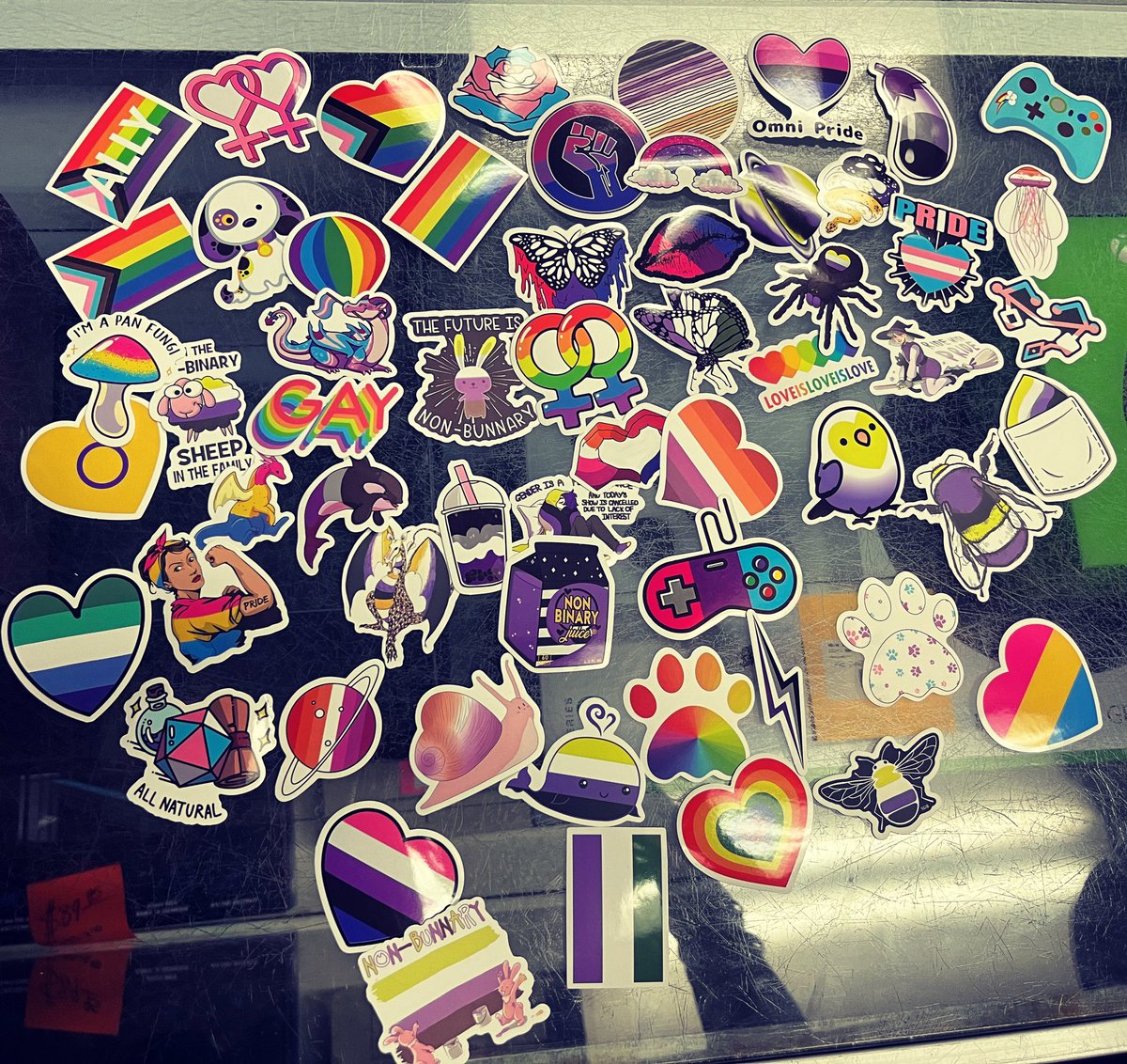 GARetro's tweet photo. We’ve got you covered… in stickers. 
😉👾🏳️‍🌈🩷❤️🧡💛💚🩵💙💜🖤🩶🤍🤎 #retrogaming #pride https://t.co/KRtPf7NoOB