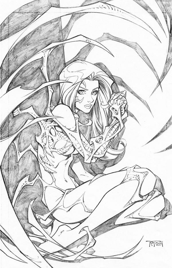 #tbthursday #witchblade #pinup done around 2008 I guess. Not a cover and not sure what for. #sarahpezzini #topcowcomics #tbt