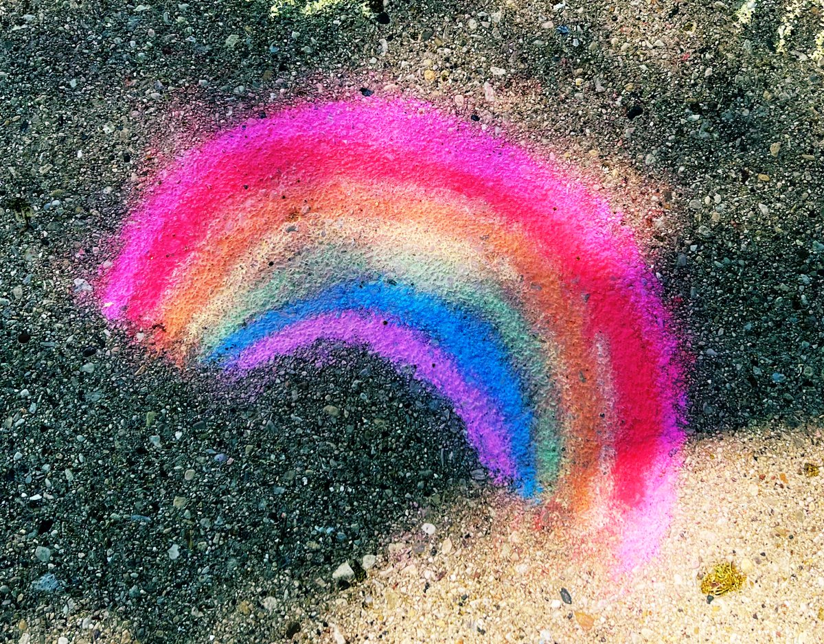 MrsSullivanB220's tweet photo. Loved admiring @BreidenbachAmy fourth graders chalk art today! In their words, “🌈 Grove Rocks! Have a good summer! 🌈” #WeBelong220 @GroveAve220 https://t.co/NF1cIIL65k