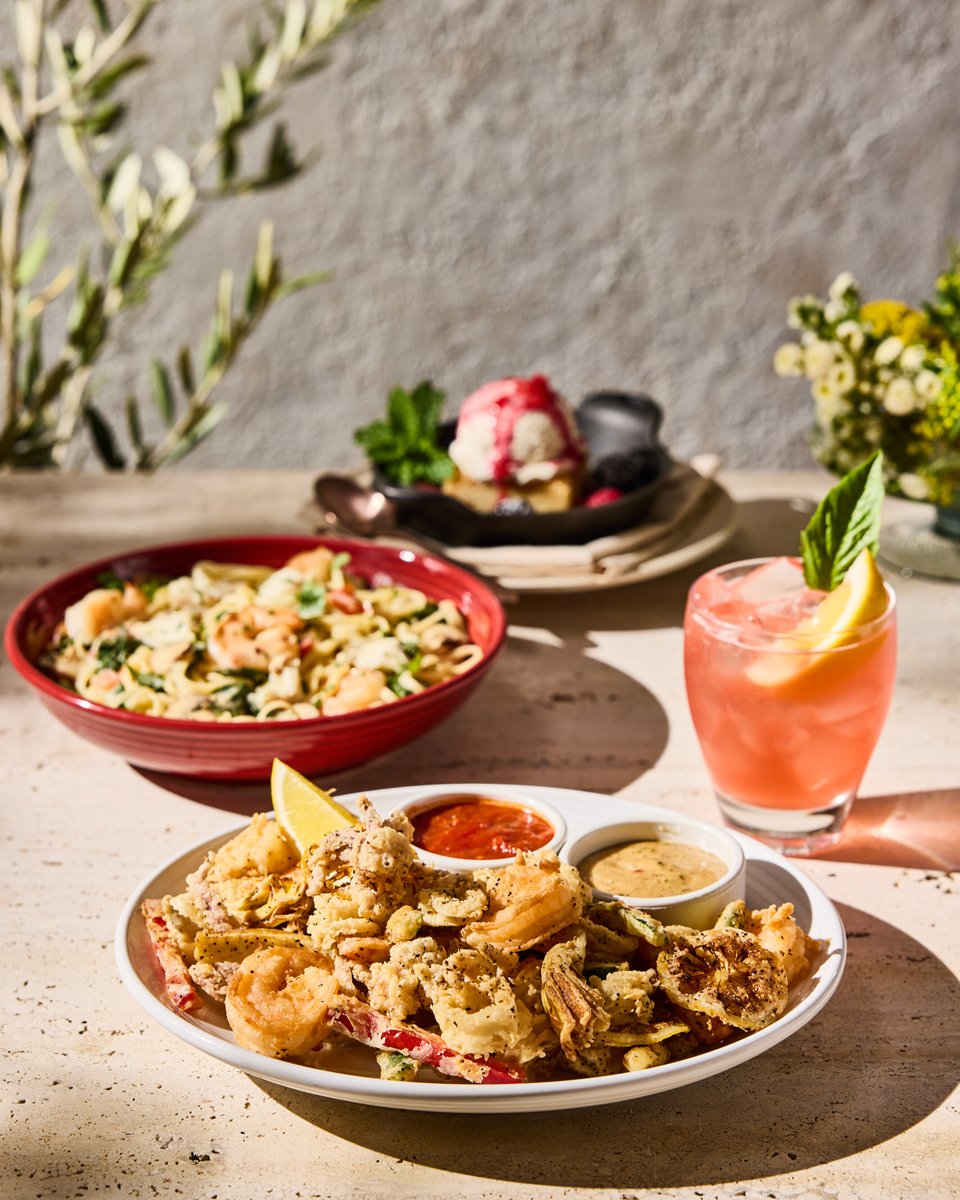 In a summer state of mind☀️ Summer Specials are HERE! Enjoy dishes like our Crab & Shrimp Florentine, and Prosciutto-Wrapped Pork Tenderloin while sipping on our Watermelon Basil Lemonade🤤 #SummerSpecials #WatermelonBasil #SummerFlavors