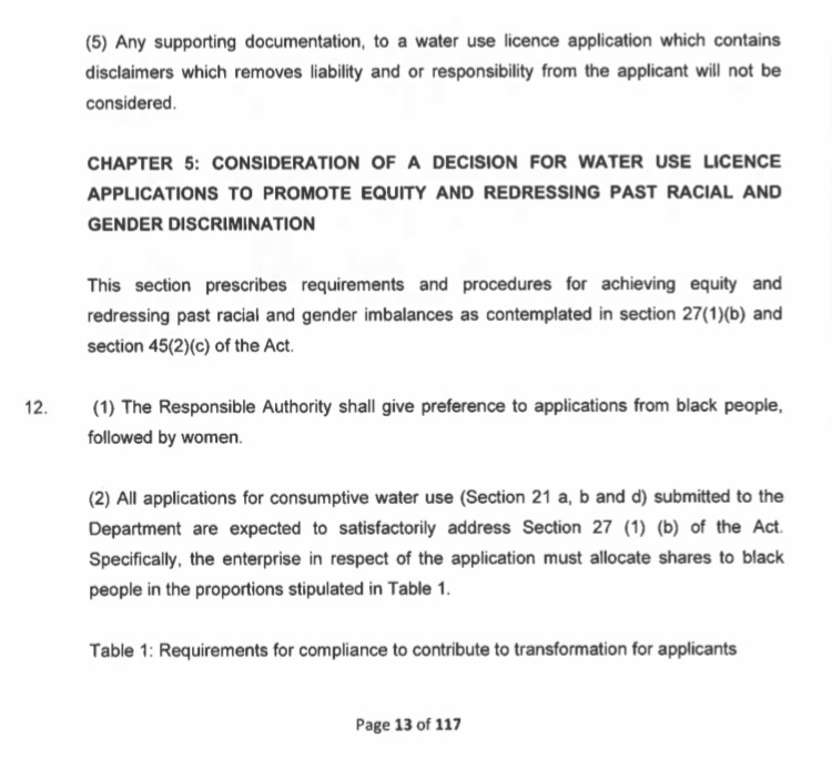 EndWokeness's tweet image. Holy sh*t 

South Africa introduces race quotas for access to water