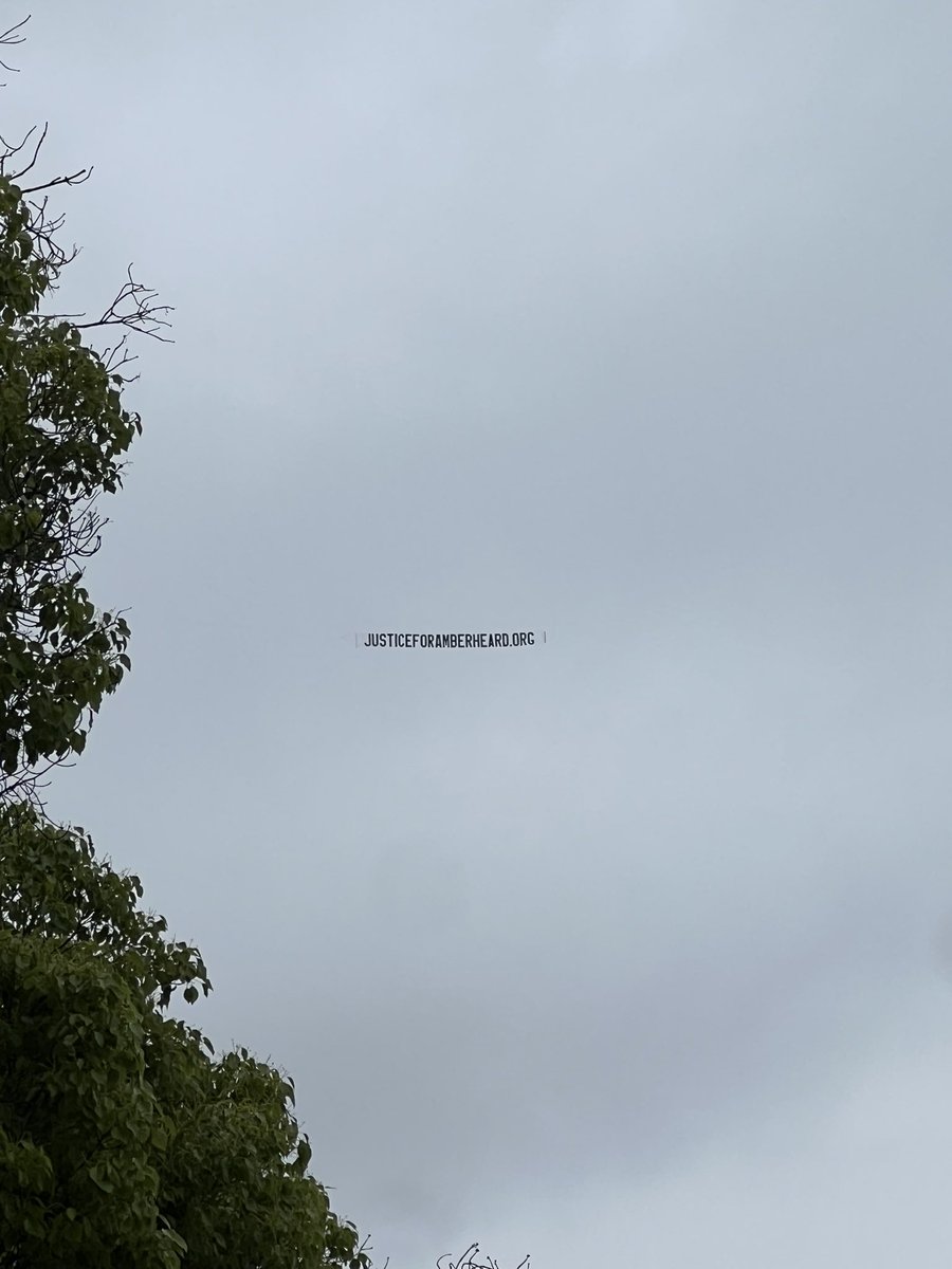 I just took this pic.

They’re flying a Justice For Amber Heard banner, above Warner Bros. Studios… 

Right above a large gathering for the Writers Strike, as well!

The banner says: JusticeforAmberHeard.Org