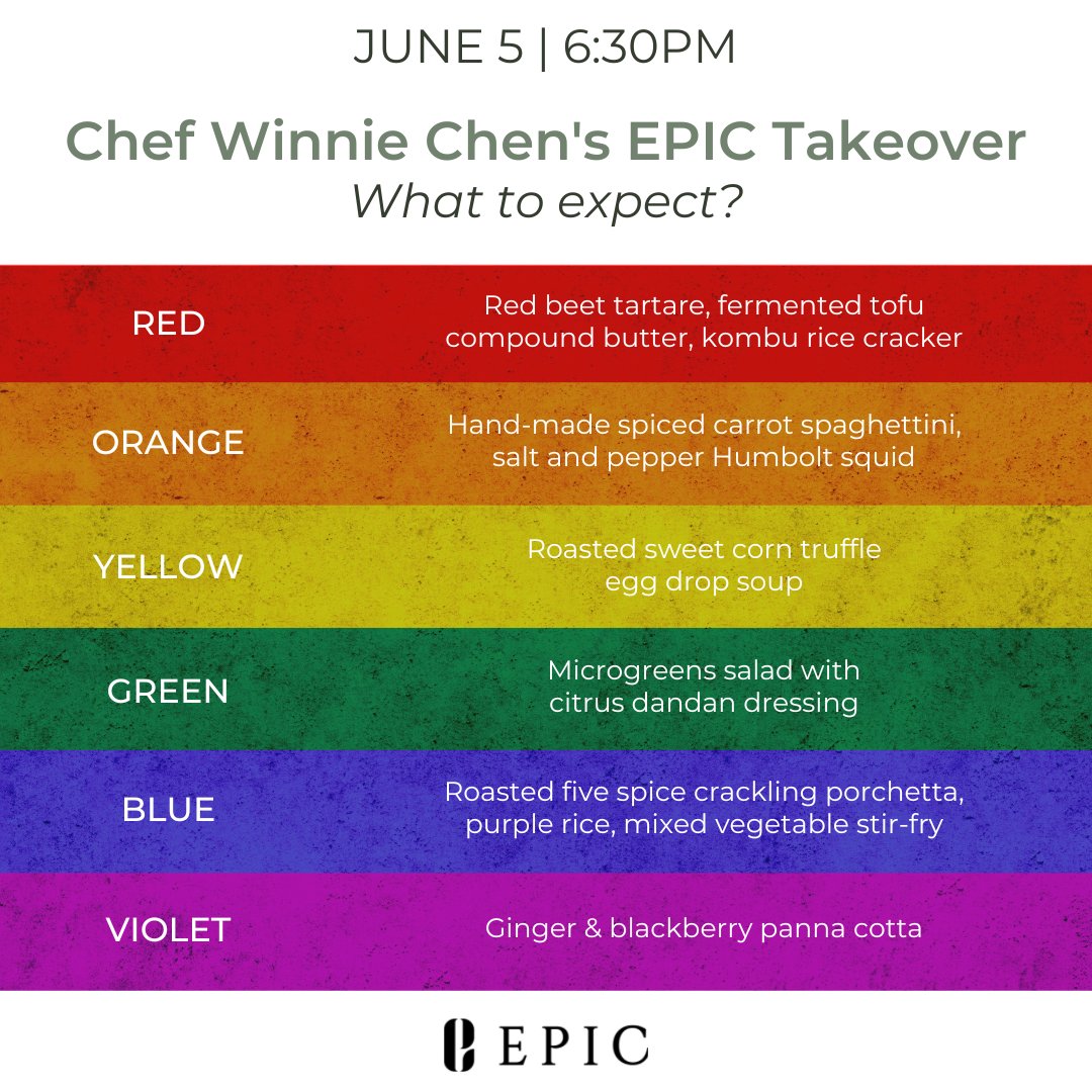dine_epic's tweet photo. Happy Pride Month! Did you catch Chef Winnie Chen on CTV cooking up a rainbow dish this morning?

On June 5th, you'll have the opportunity to experience Chef Winnie's cooking in person at our Chef Takeover event, supporting @chewprojectyeg.

Link in bio for tickets and details. https://t.co/RFEKOCxyc8