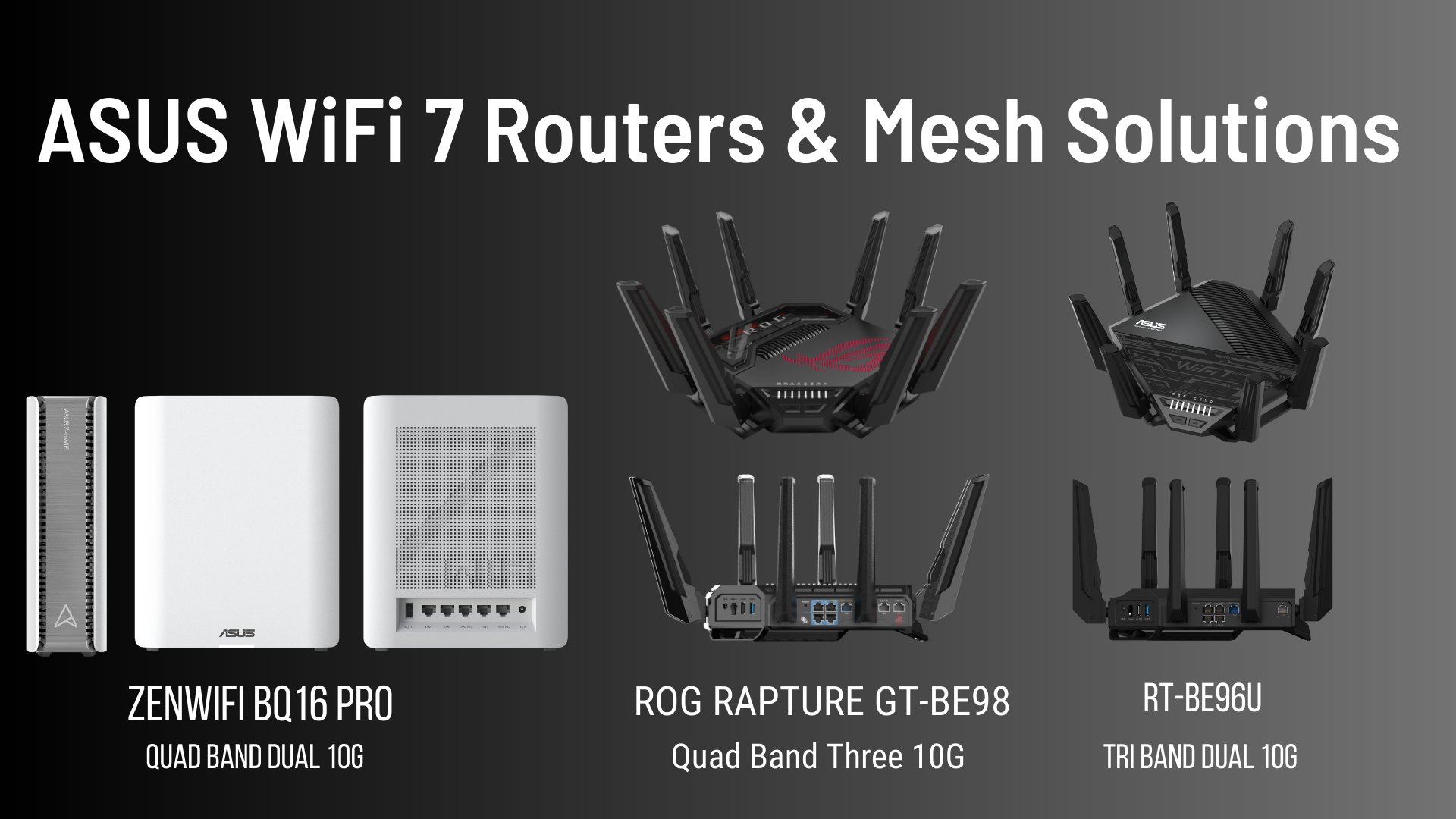 Juan Jose Guerrero on X: New Product Announcement - ASUS WiFi 7 routers  with multigigabit Ethernet support as well as Mesh WiFi ASUS has been an  industry leader in consumer networking products