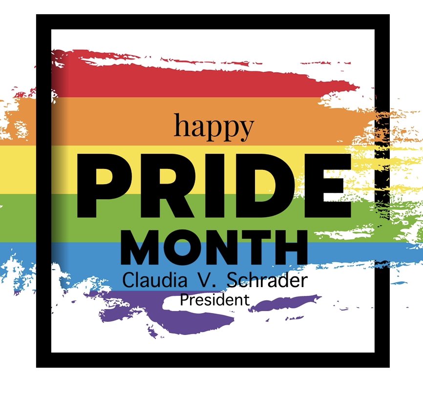 This month and beyond let us not just say 'Happy Pride', but continue to act in ways that advance the mission of equity, inclusion and respect of our LGBTQIA loved ones, students and colleagues @cunykcc . Let's take our place on the rainbow as allies and advocates.