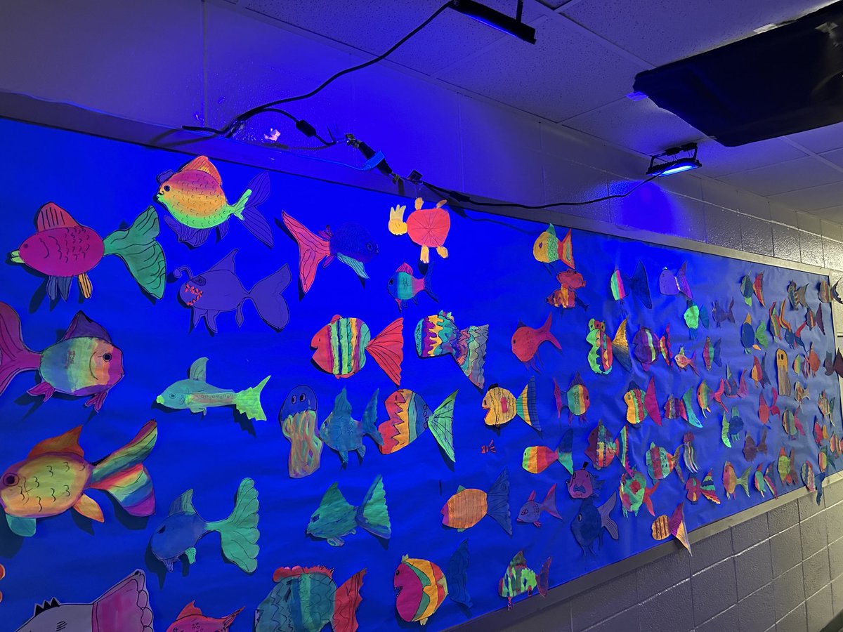 Check out the black light art!