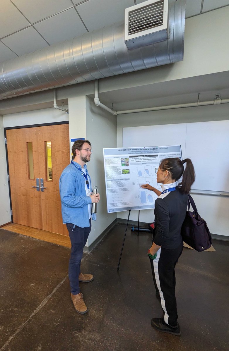 KitzesLab's tweet photo. Featuring @LouisFH at the radical 2023 Mathematical Ecology Conference Poster Presentation! 

Click the link below to learn more:
https://t.co/JKLeyoebGB

#Pitt #mathematical #ecology #conference https://t.co/hOJLZNC1Jz
