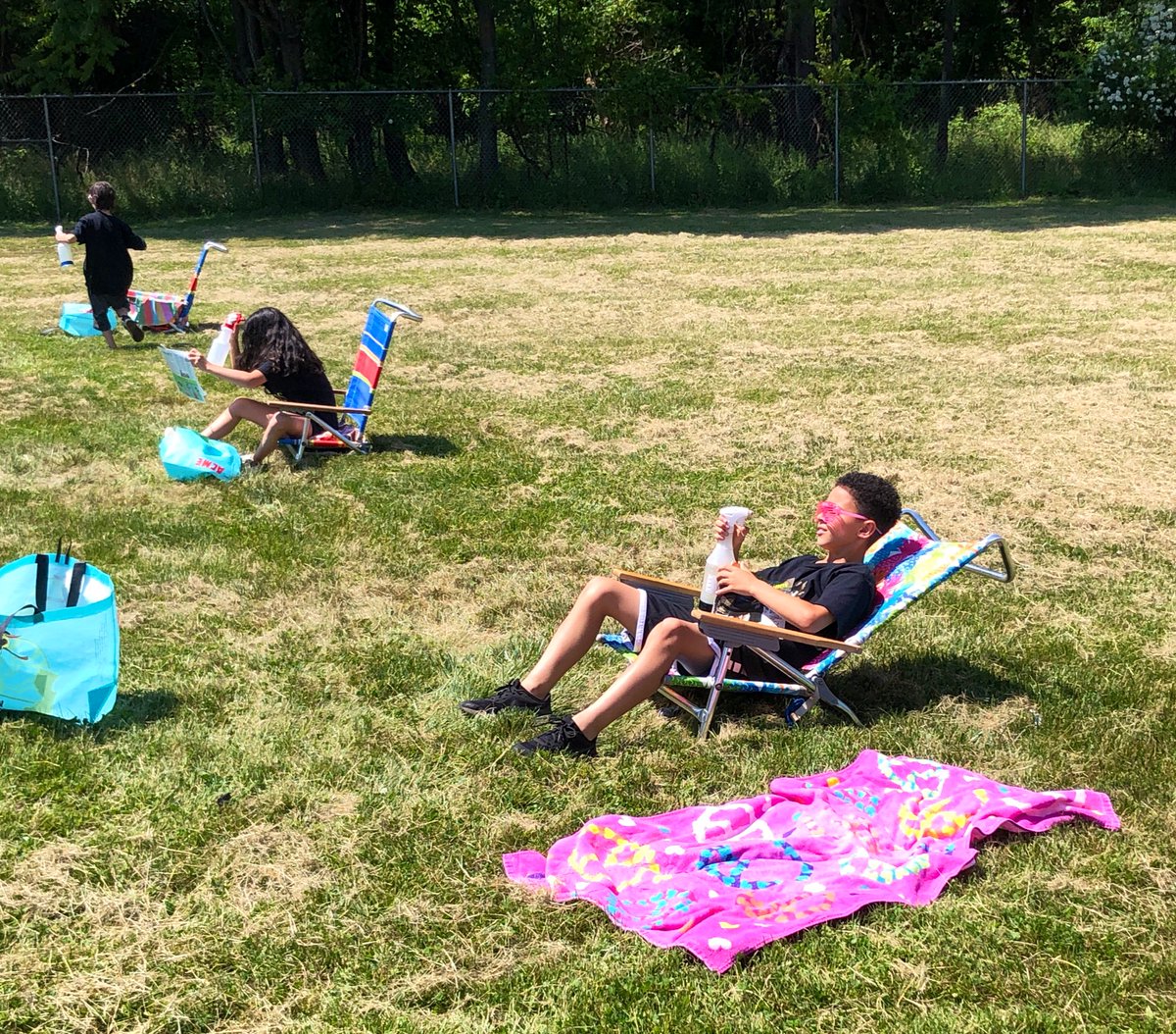 ColtsNeckHealth's tweet photo. This year’s Field Day theme was “Field Day Favorites since 2005”! ☀️ Thank you Mrs. Ippolito for 19 years of Field Day fun &amp; fitness! 💙💛@cresphysed @ConoverRoadES https://t.co/uZhlevIhtE