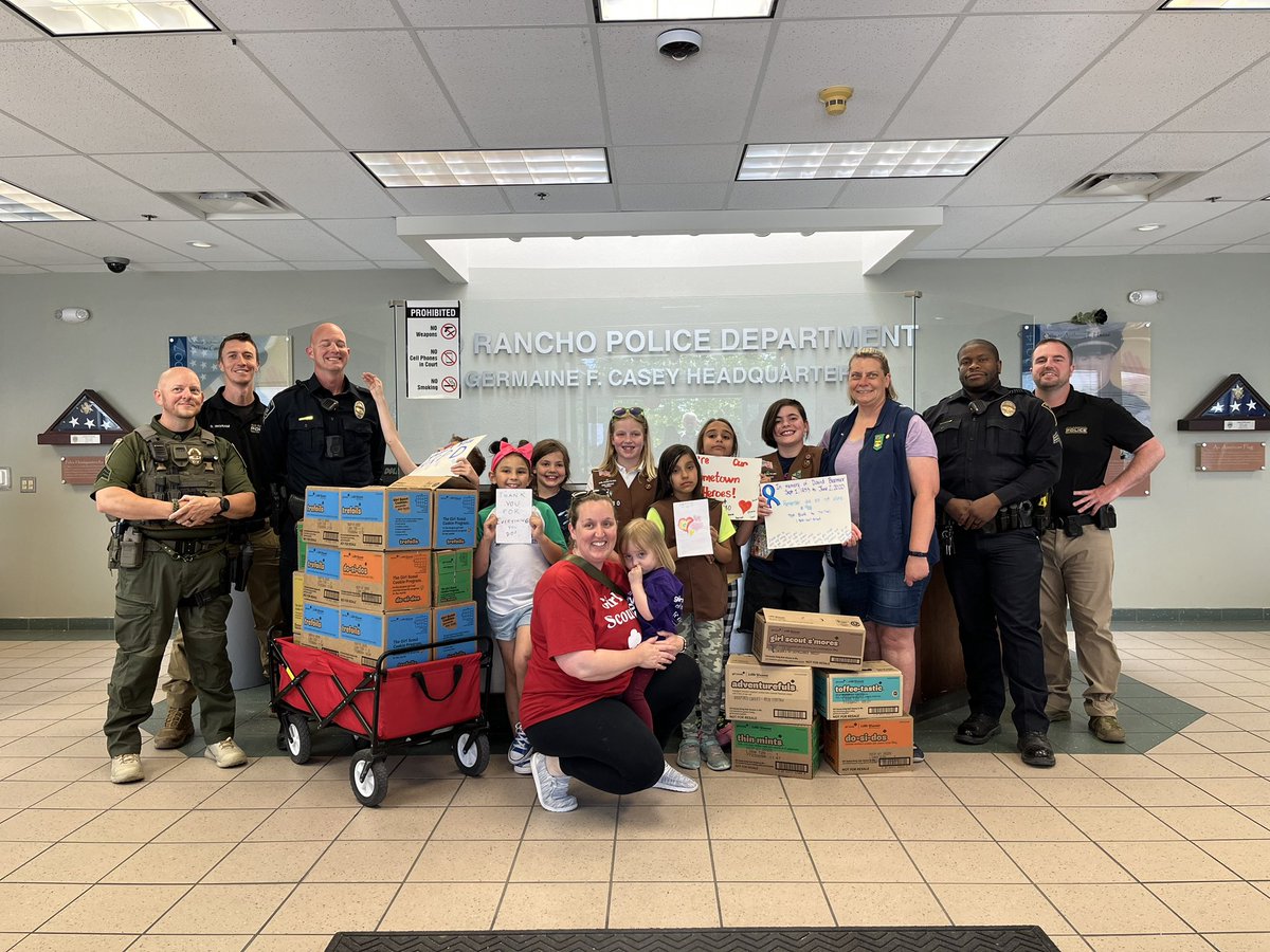 The Rio Rancho Police Department would like extend a BIG THANK YOU to troop 10730 for their generous donation.