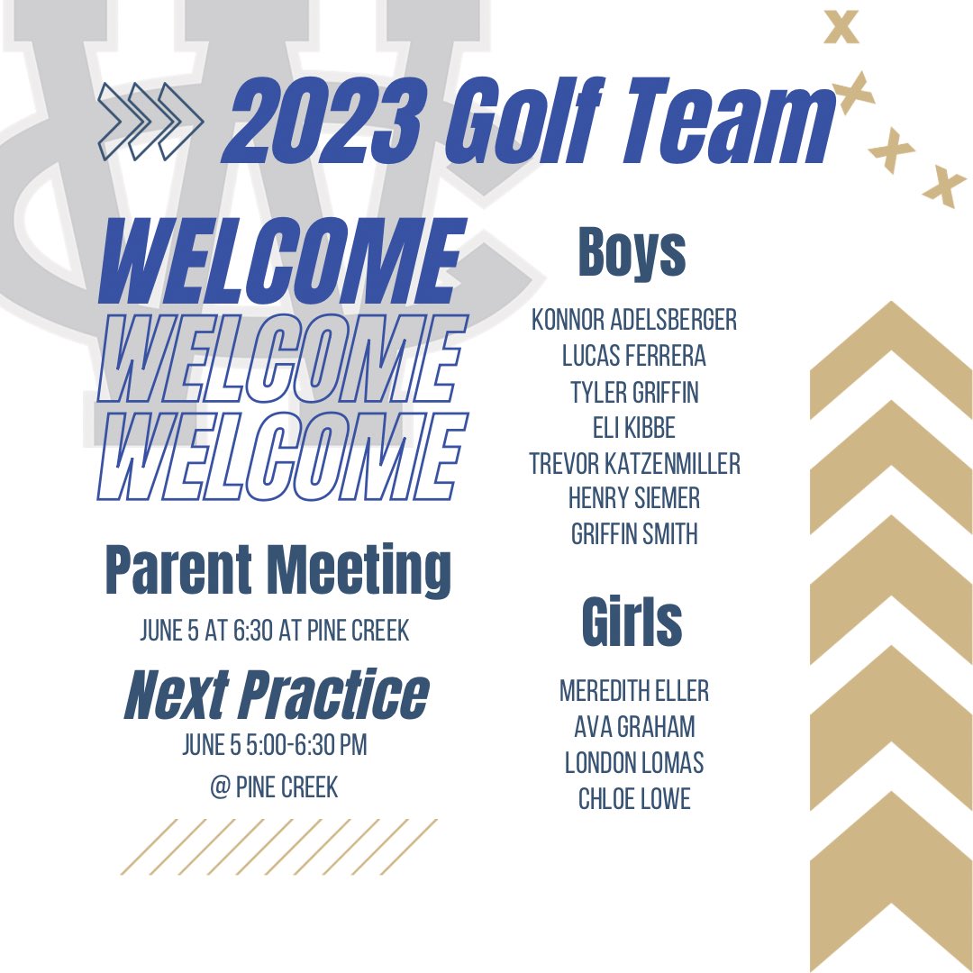 Excited to announce the 2023 Wilson Central Golf Team!  If you didn’t make it, continue to work hard and push to improve and come back out next year!  Looking forward to an exciting year with this team! #protecttherock #tngolf #juniorgolf