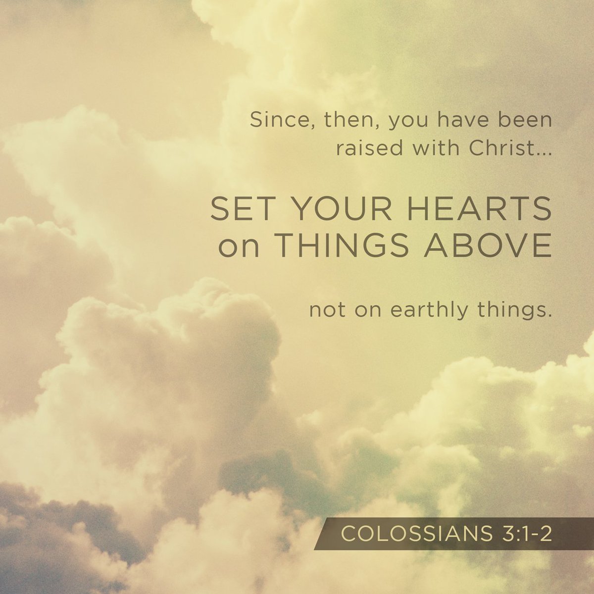 bbcherrytomato's tweet photo. If then you have been raised with Christ, seek the things that are above, where Christ is, seated at the right hand of God. Set your minds on things that are above, not on things that are on earth.
Colossians 3:1-2 ESV

https://t.co/zid0afzuFe https://t.co/XKGlLRRR2b