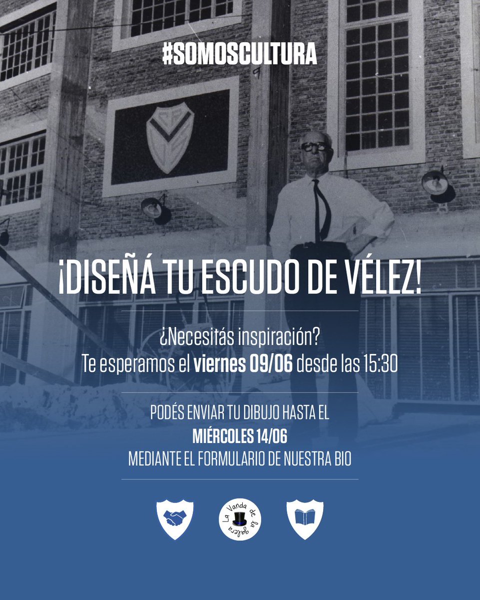 lagaleravelez's tweet photo. Llegamos con una nueva actividad para los más peques👦💙

En conmemoración del 129° natalicio de Don Pepe Amalfitani, junto con la gente de @VelezCultura y @VelezRRPP te invitamos, si tenes entre 6 y 12 años a enviarnos tu dibujo del escudo de Vélez (+) https://t.co/MwsRJONkYX