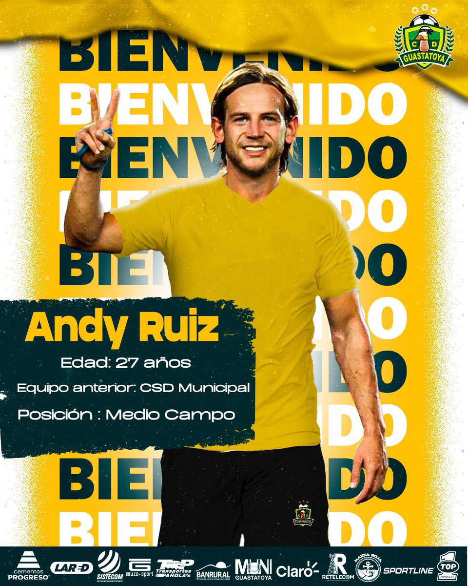 ‼️NUEVO JUGADOR DE GUASTATOYA ‼️

Guastatoya se hace de los servicios de Andy Ruiz, jugador de 27 años que llega a reformar al club para la temporada apertura 2023

 #AccionDeportiva #TodoDeportes #LNFG #PasiónPorGuatemala