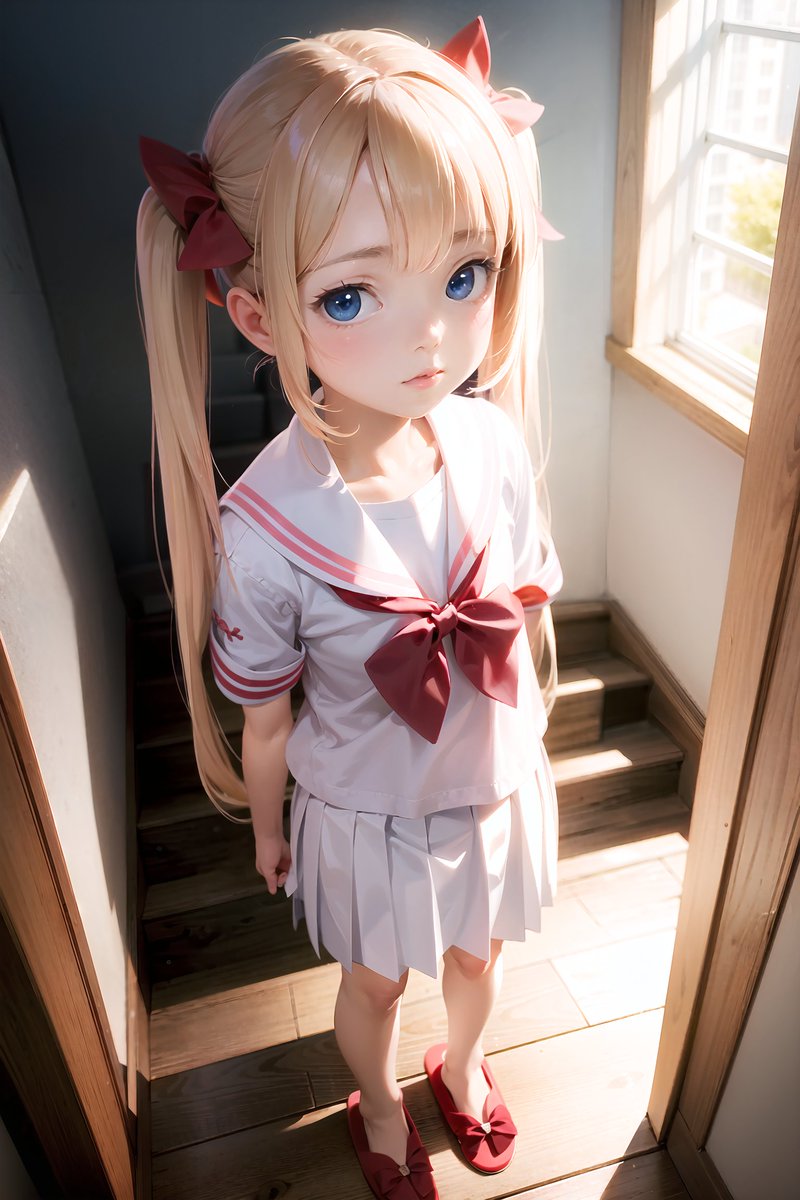 aDMxxXL's tweet image. おはよう

学校休み……ならなかった……

大雨の中、通勤や通学、気を付けてね

こういうの、_(´ཀ`」 ∠)_……（沼よろこびって言うんだよね

#AIart 
#AIイラスト好きさんと繋がりたい 
#AIイラスト少女