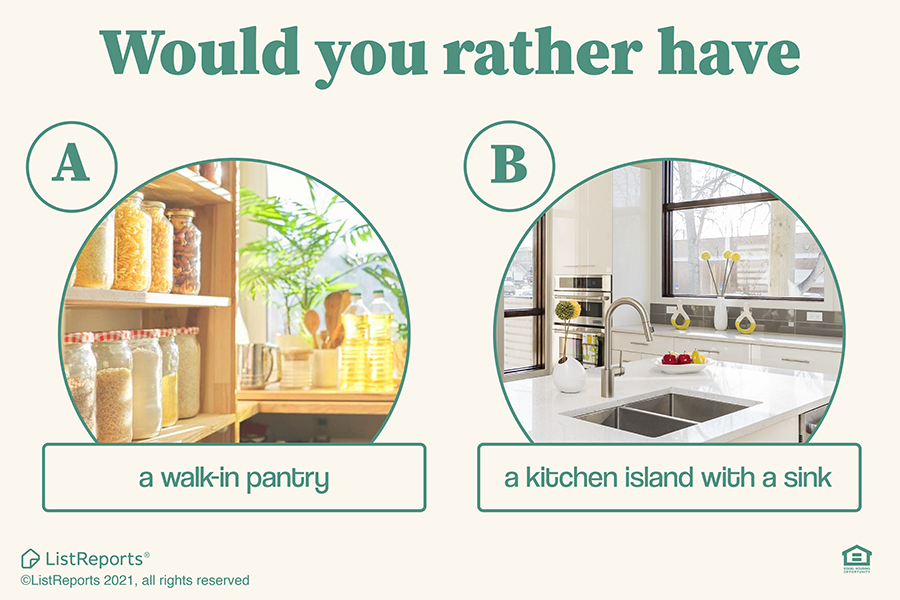 daelyn's tweet photo. If you could only choose one of these options in your dream kitchen, which is more important to you? Extra storage or ample counter space? #dreamhome #thisorthat https://t.co/VZnj3N6jH0