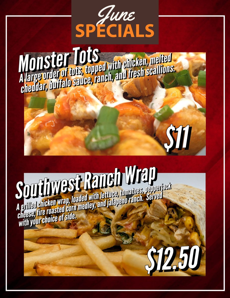 We have some delicious new June food specials for you to try this month for a limited time offer! #LNK #lincoln #lincolnne