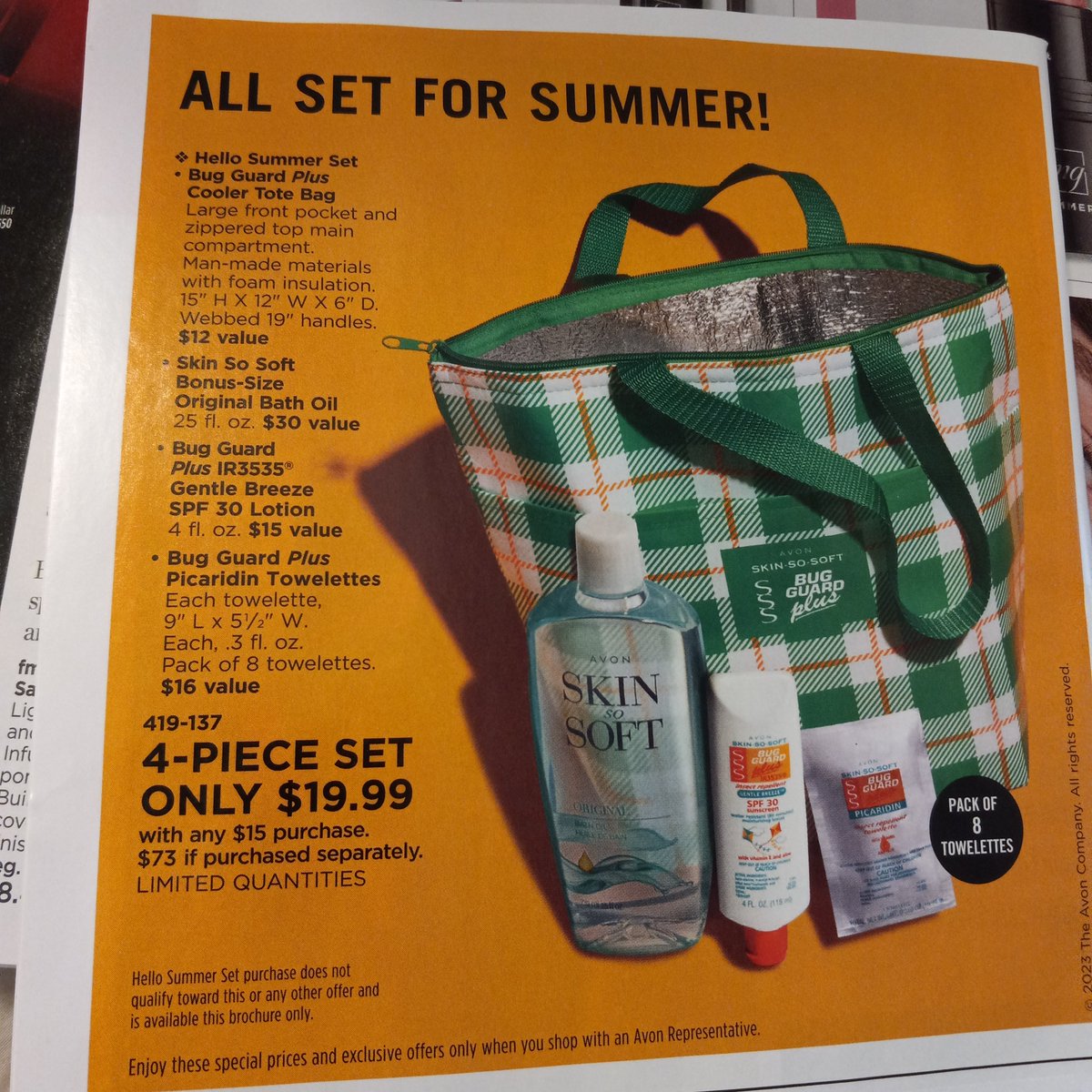 PattyBanzhof's tweet photo. 🦟🪲🦟 🌴 🩱Get Avon's Hello Summer BugGuard 4-pc set for only $19.99 w/ $15 purchase! Hurry, offer expires Tuesday June 6. https://t.co/I1LdUADibR https://t.co/neOD5j6Jab