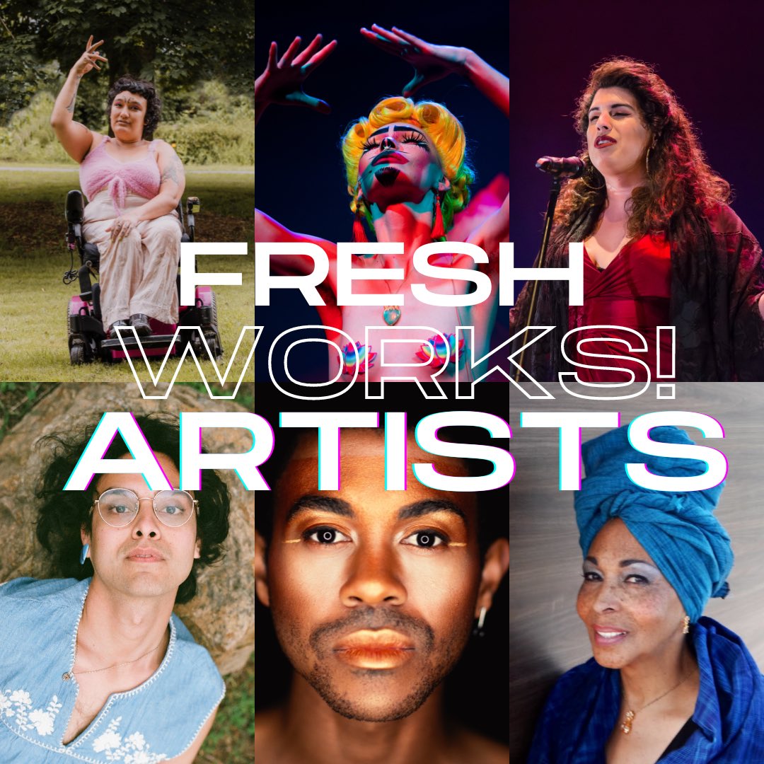 LOVING our 2023 FRESH WORKS! Commissioned Artists! 

We awarded grants to these six brilliant artists to create new work: Elena Rose, KING LOTUS BOY, transcriptions01, Charles Peoples III, NEVE, and Andrea Horne.

See their world premieres! 🎟️ freshmeatproductions.org