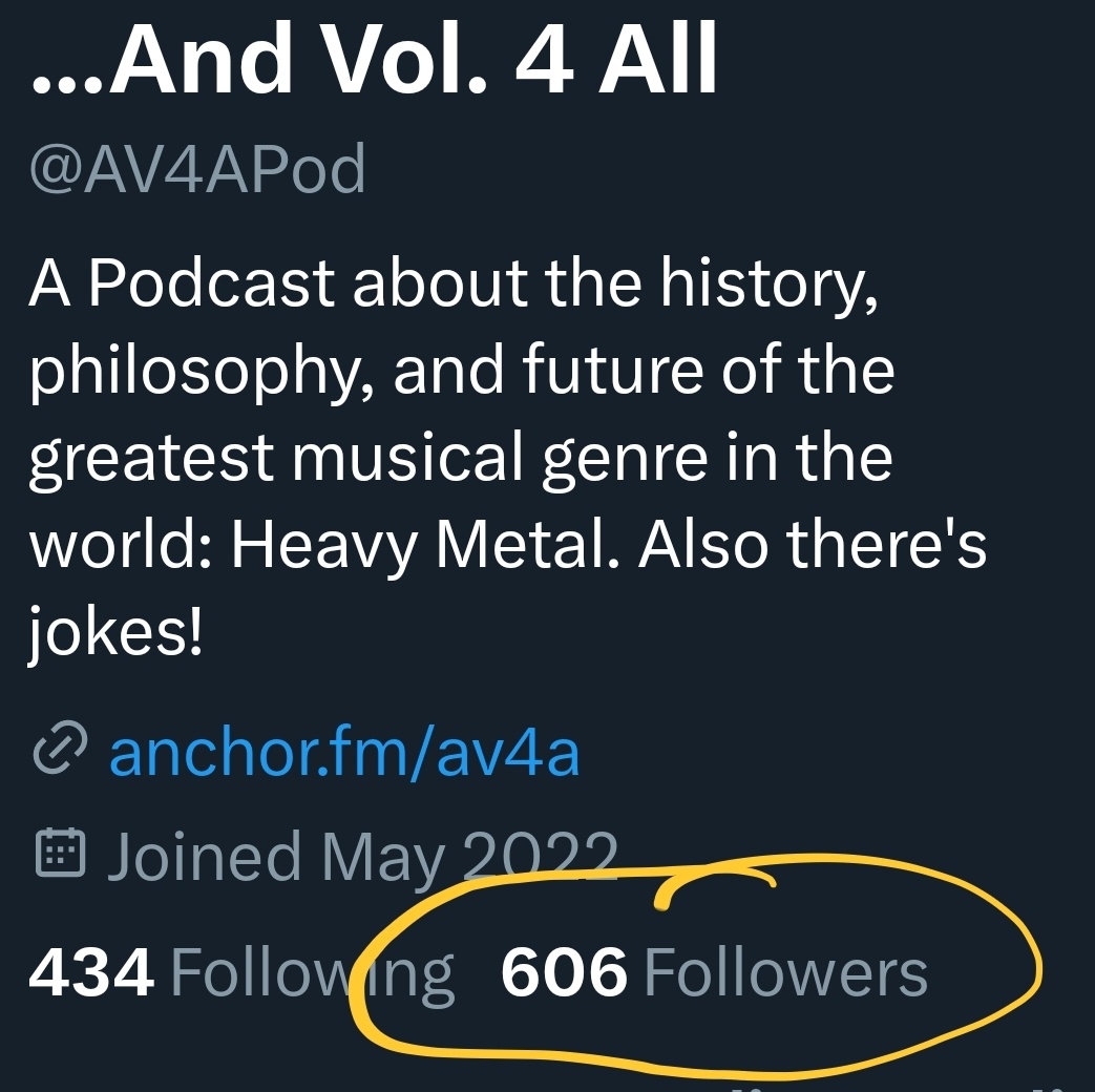 ...And Vol. 4 All (@av4apod) on Twitter photo I'm 60 followers away from officially becoming a heavy metal account... 
you all MUST know 60 people who love metal and jokes about 6th-century Platonist philosophers and Batman, right?! I'm 60 followers away from officially becoming a heavy metal account... 
you all MUST know 60 people who love metal and jokes about 6th-century Platonist philosophers and Batman, right?!
