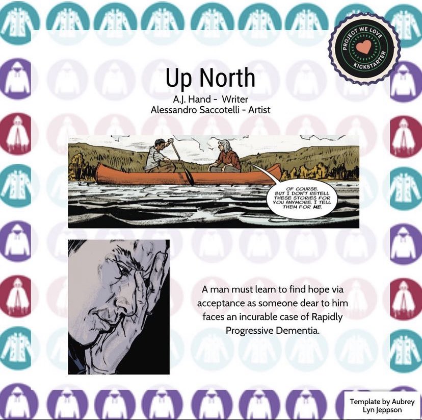What’s harder? Losing a loved one — or watching a loved one lose you?

Experience “Up North,” only in Tales From the Cloakroom Vol. 2!

Kickstarter link below (where you can find a preview of our anthology!)
#indiecomics #KickstarterReads