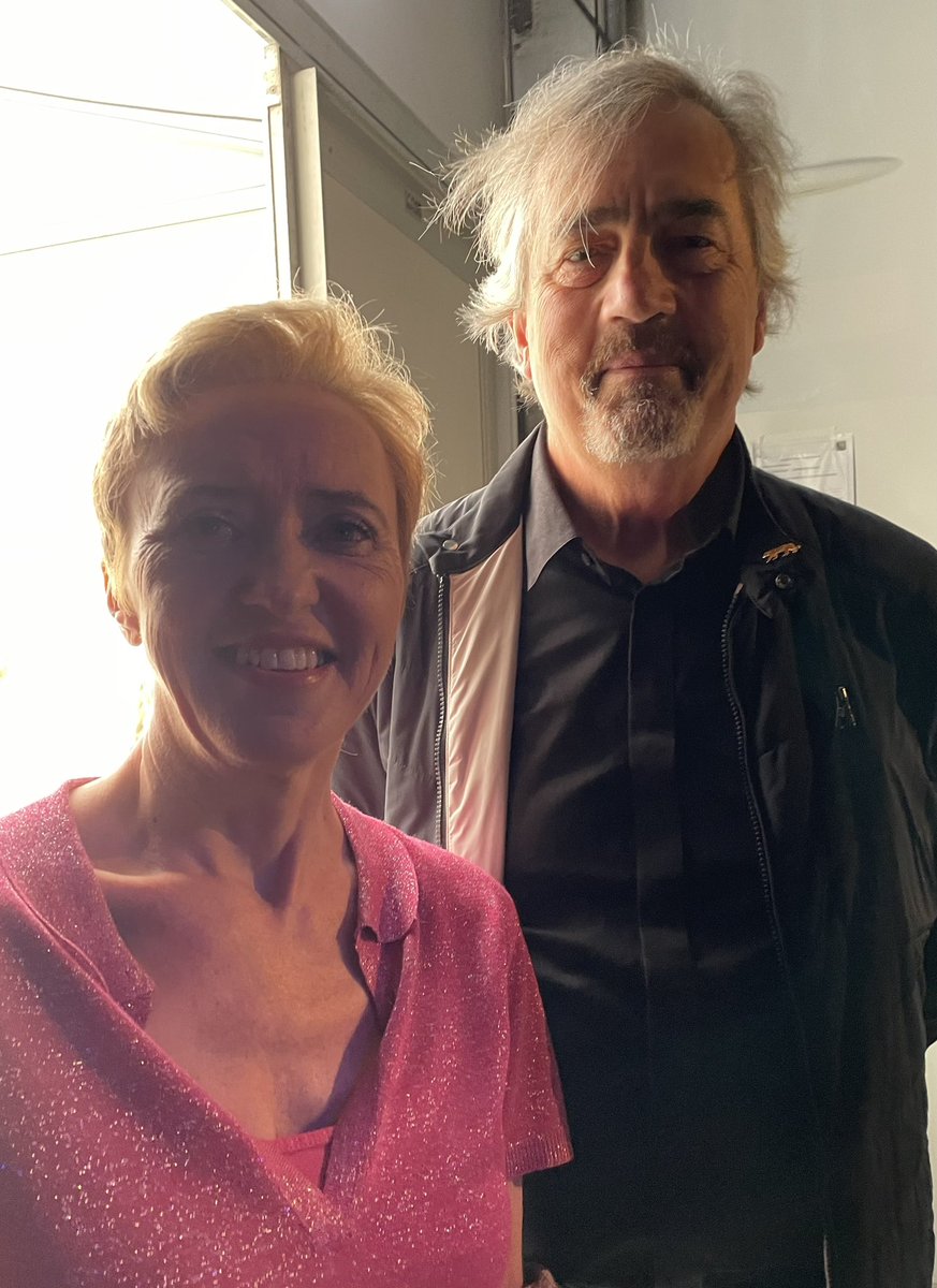 One of the most moving events I’ve ever had the good fortune to chair: with the eloquent, funny and profound Irish authors @lizzienugent and Sebastian Barry today @hayfestival talking about the dark heart at the centre of their new novels #StrangeSallyDiamond and #OldGodsTime