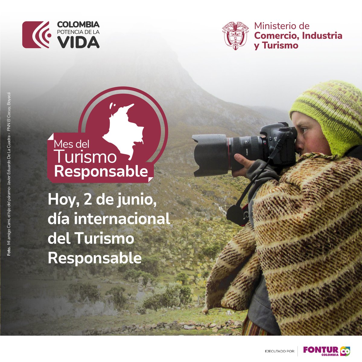 MincomercioCo's tweet image. Hoy, 2 de junio, @MincomercioCo y @fonturcol se unen para celebrar el Día Internacional del Turismo Responsable. En esta fecha destacamos la importancia de preservar los recursos naturales y culturales de los destinos turísticos en Colombia.

#TurismoResponsable