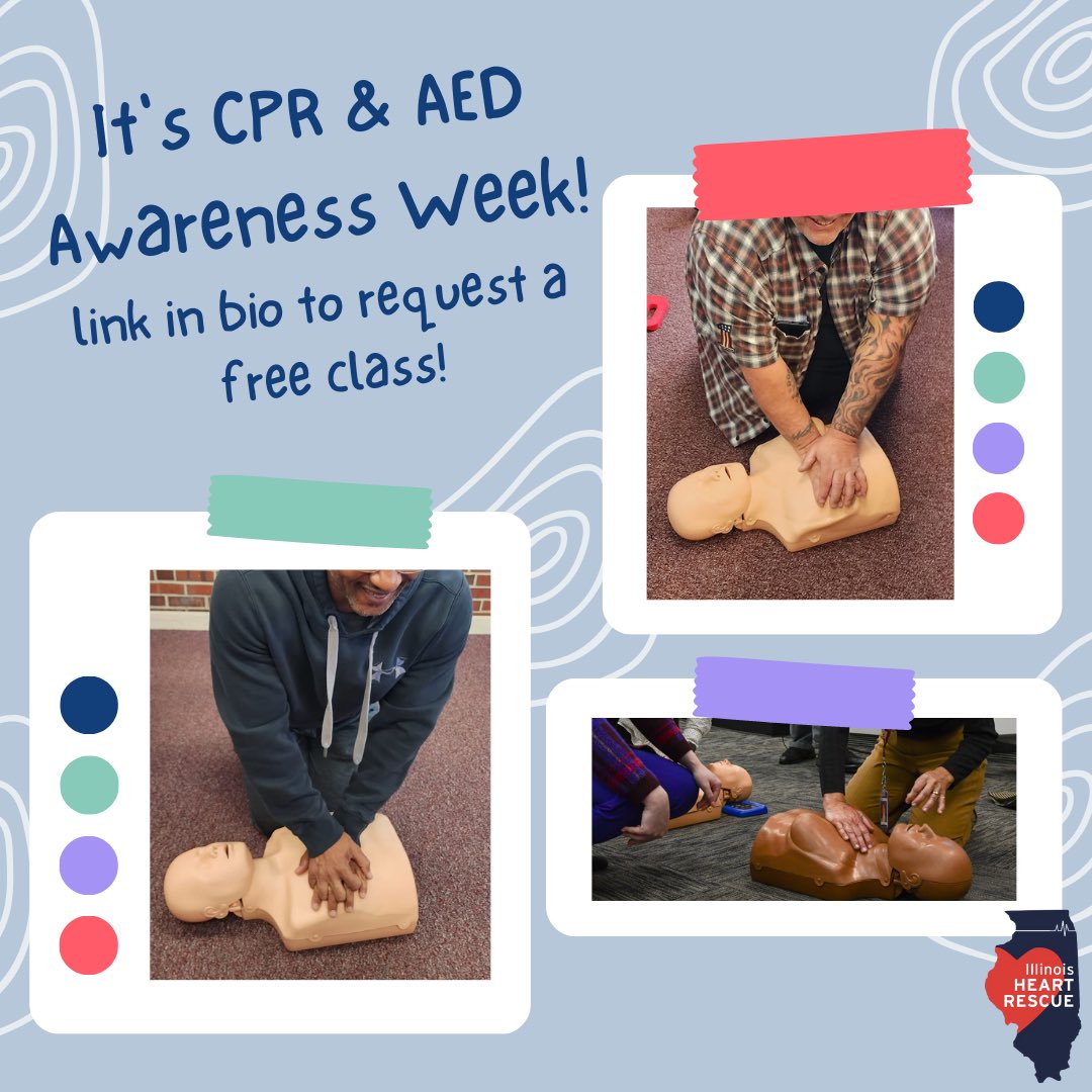 Happy #CPRAEDAwarenessWeek! Click the link in our bio to request a free class to learn lifesaving skills!