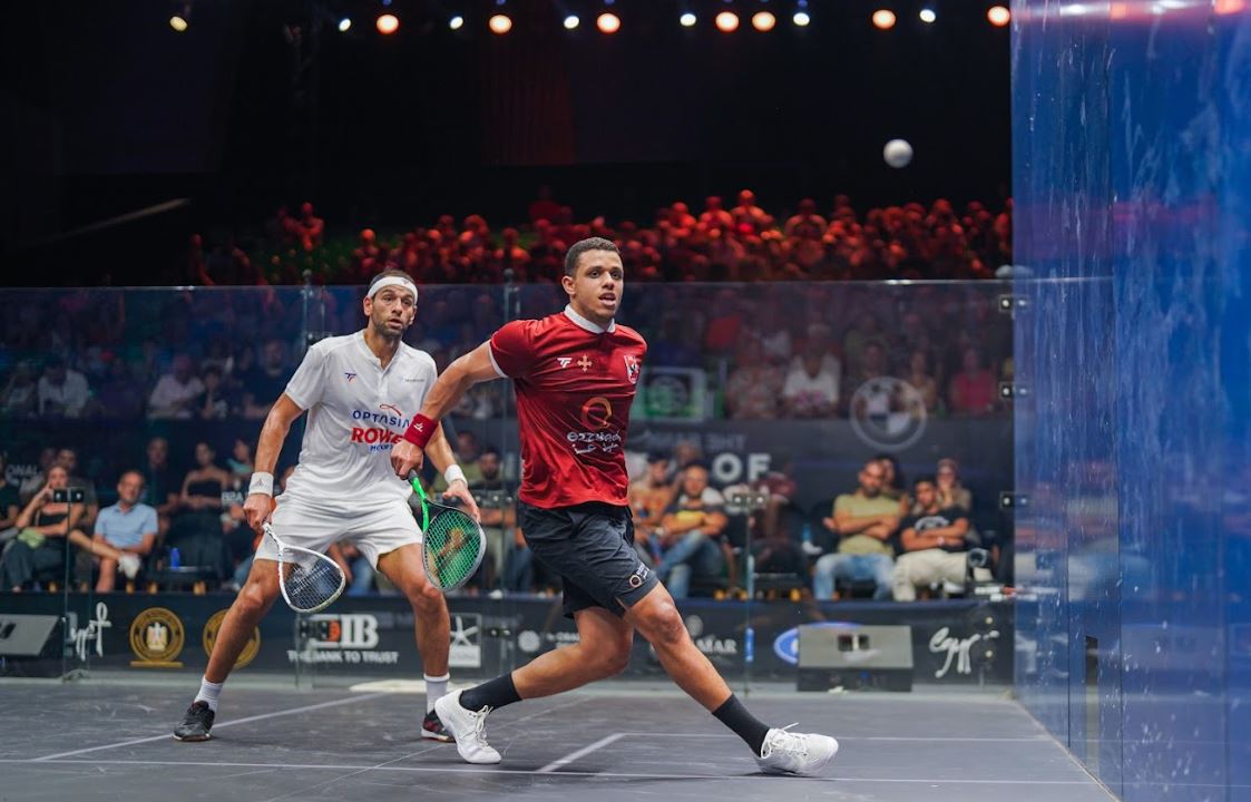 It's a late finish in El Gouna as defending champion Mostafa Asal claims the last spot in the finals ...

[3] Mostafa Asal (Egy) 3-2 [2] Mohamed ElShorbagy (Eng)  11-8, 11-8, 14-16, 6-11, 11-2 (109m)

elgounainternational.com/2023-day-seven