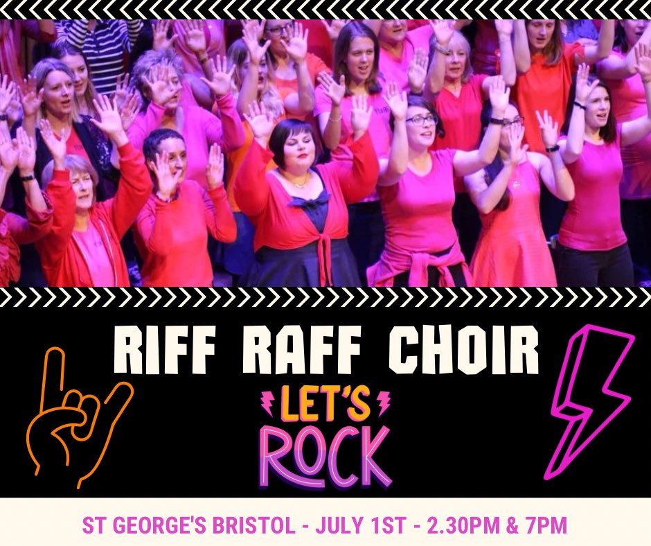 ONE MONTH TILL OUR SUMMER CONCERT!

Don't miss our first concert with exclusively rock songs - get your ticket TODAY!
stgeorgesbristol.co.uk/whats-on/riff-…