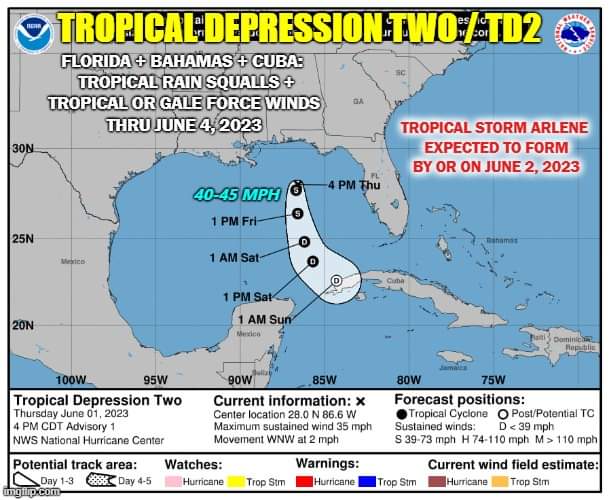 GlobalCyclones's tweet photo. * #FLORIDA: #TD2  #TDTwo
- #BAHAMAS #BERMUDA #Tropics #TropicsWx #TampaBay #FortMyers #Miami #Orlando #Oviedo #Sarasota #Arlene #TropicalStormArlene #TropicalDepressionTwo #TropicalDepression2
- BLOG/MAPS/SATELLITE:
https://t.co/BUDIrgDsl6 https://t.co/rZTEPB21ET