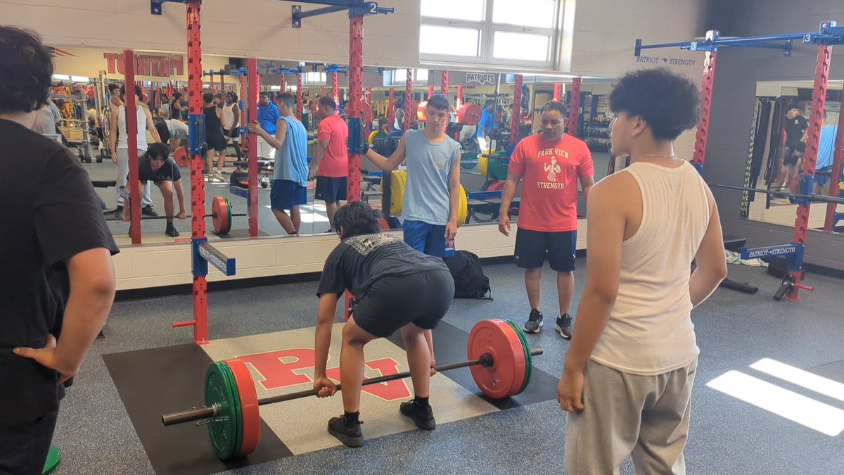 PVHSFootballVA's tweet photo. A great workout for our Lift-a-thon and a finish with some competitions! 
Thank you to all who sponsored a player or donated!! Big things are coming this fall for the Park View program! https://t.co/dCRaMaQb11