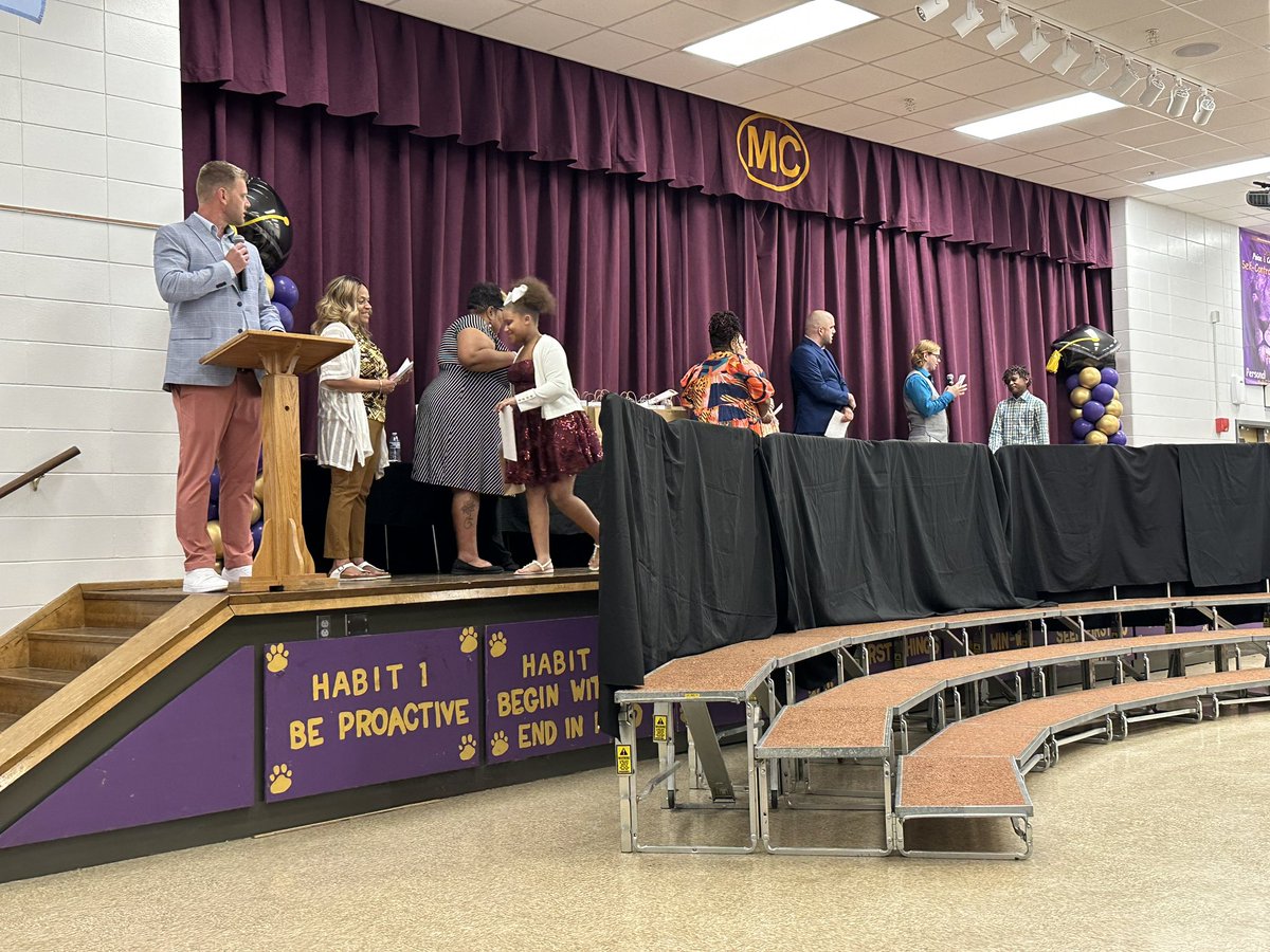 🎉 It’s finally time to celebrate our 5th grade leaders who stepped UP today and will be taking a big step OUT to middle school next year! We know their futures are bright and adventures are on the horizon. 💜Once a Creeker, always a Creeker💛 #AISuccess