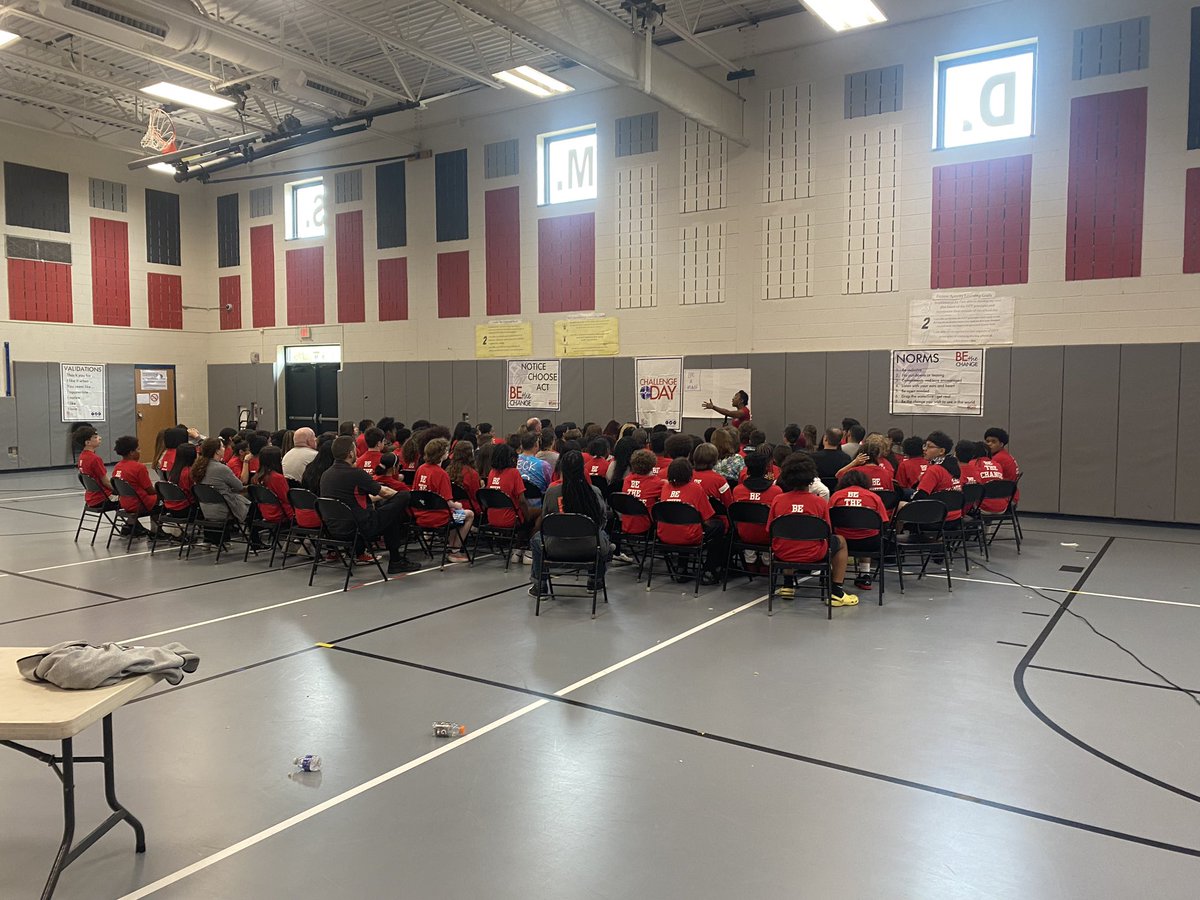 mrdee_williams's tweet photo. @ChallengeDay thank you for impacting my students &amp; staff the LOVE in the room was unreal! 

Then right to kickball with some amazing staff &amp; students! 

#bethechange https://t.co/3j2kQ6554b