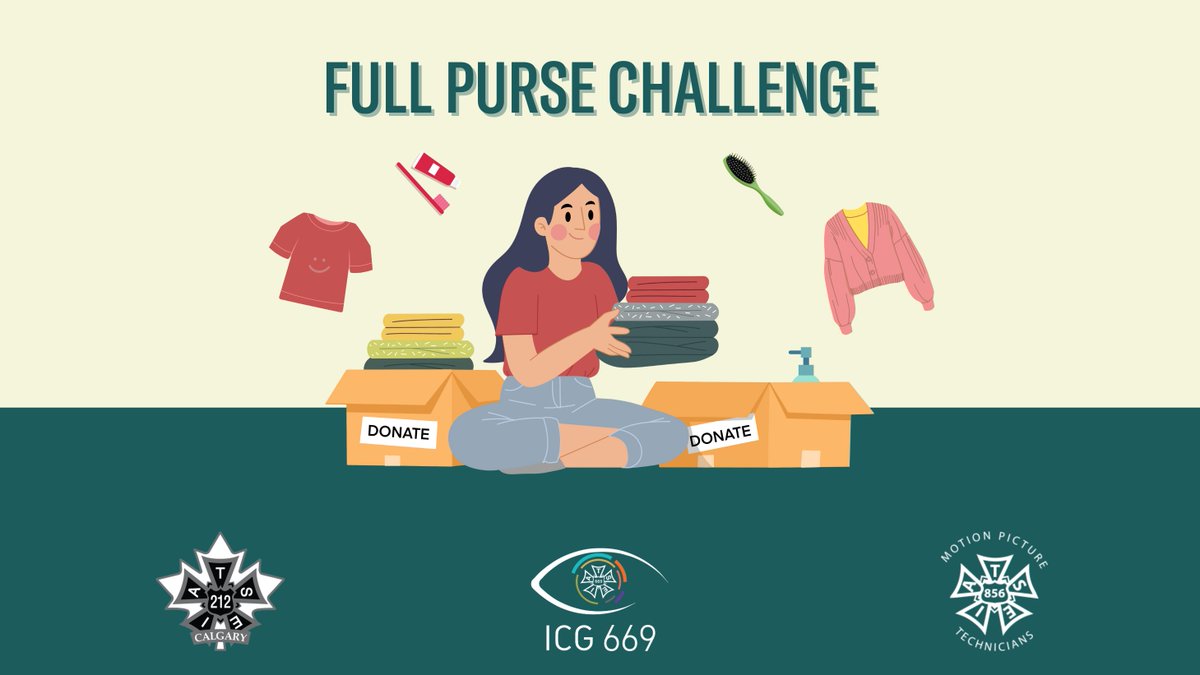 The ICG 669 Women's+ Committee is pleased to announce the Full Purse Challenge in collaboration with @Iatselocal212 and @IATSE856! Together, we'll be collecting donations for the local Women's Shelters in each BC, AB and MB. 

Learn how you can help here: tinyurl.com/839xsd47