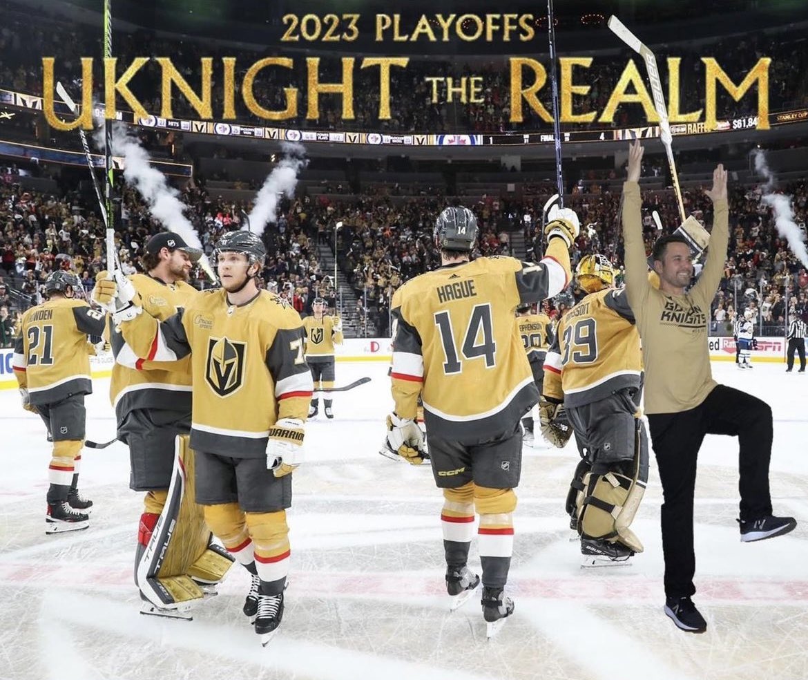 TBT: April 2023 - the @GoldenKnights are headed to the NHL #StanleyCupFinal!  Let’s come together & flow as a team, this Sat (06-03-2023), at my 1 pm Class at @yogasanctuarylv! #GoKnightsGo #VegasBorn #UKnightTheRealm #TheGoldenAge #OnlyVegas #Vegas #LasVegas @NHL