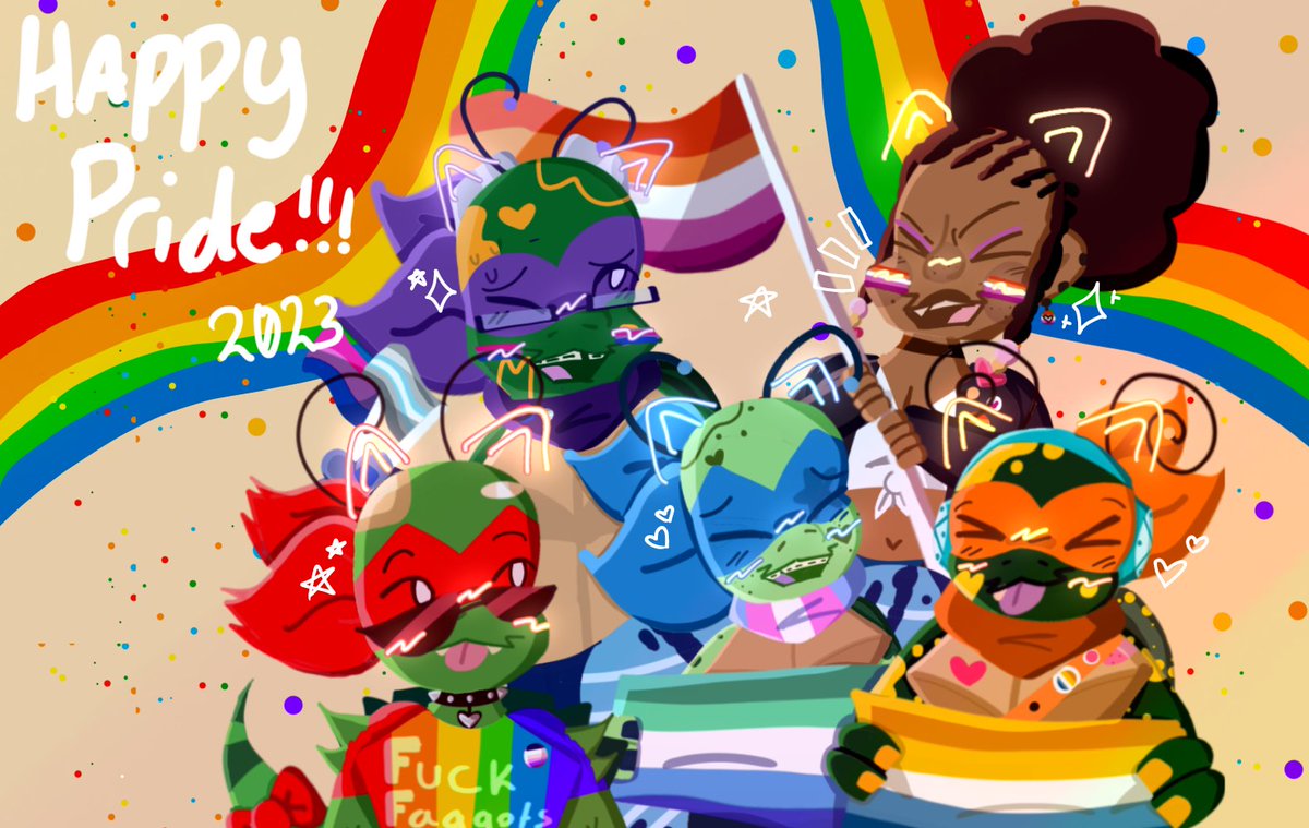 ChxrryPoptato's tweet photo. HAPPY GAY MONTH CUZ YOU GAY N STUFF 🏳️‍🌈🏳️‍🌈🏳️‍🌈
THIS SHIT TOOK ME 9 HOURS AND A HALF 😭
#TMNT #creepycrawliesau #tmntcc #PrideMonth #pride https://t.co/U7Lzerjhwo