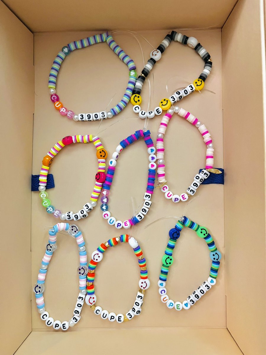 I made friendship bracelets for #CUPEON23! 🌈 I loved meeting so many new people today. 💖 #hotlaborsummer