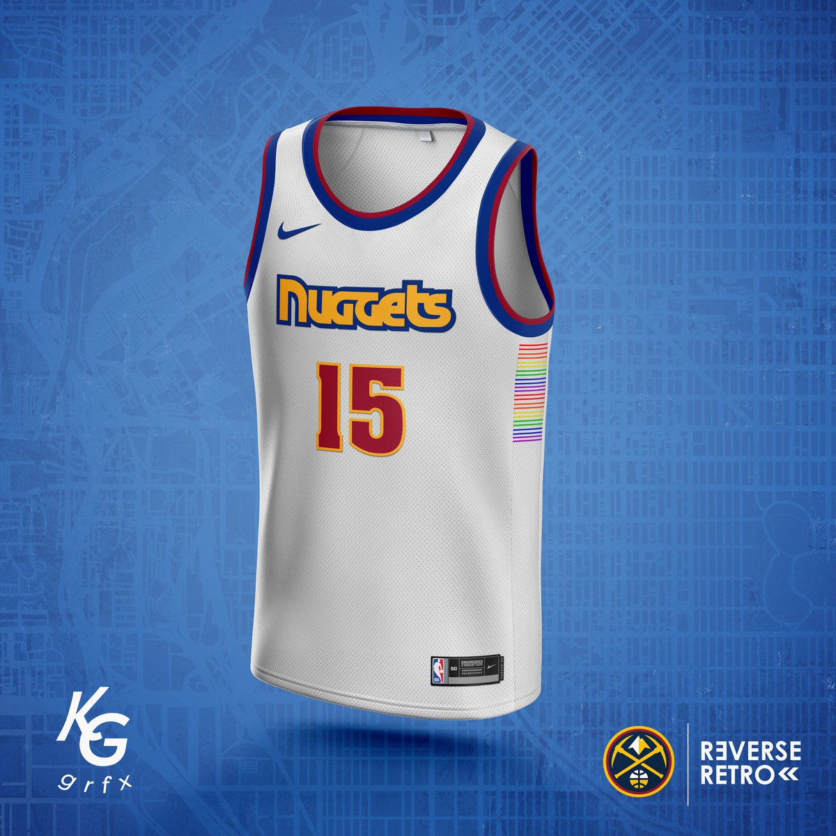 KG_grfx's tweet photo. Wanted to share a Reverse Retro series uniform concept for the @nuggets ahead of Game 1 of the Finals tonight. #GoNuggets #NBAFinals https://t.co/sbC5hcVS1N