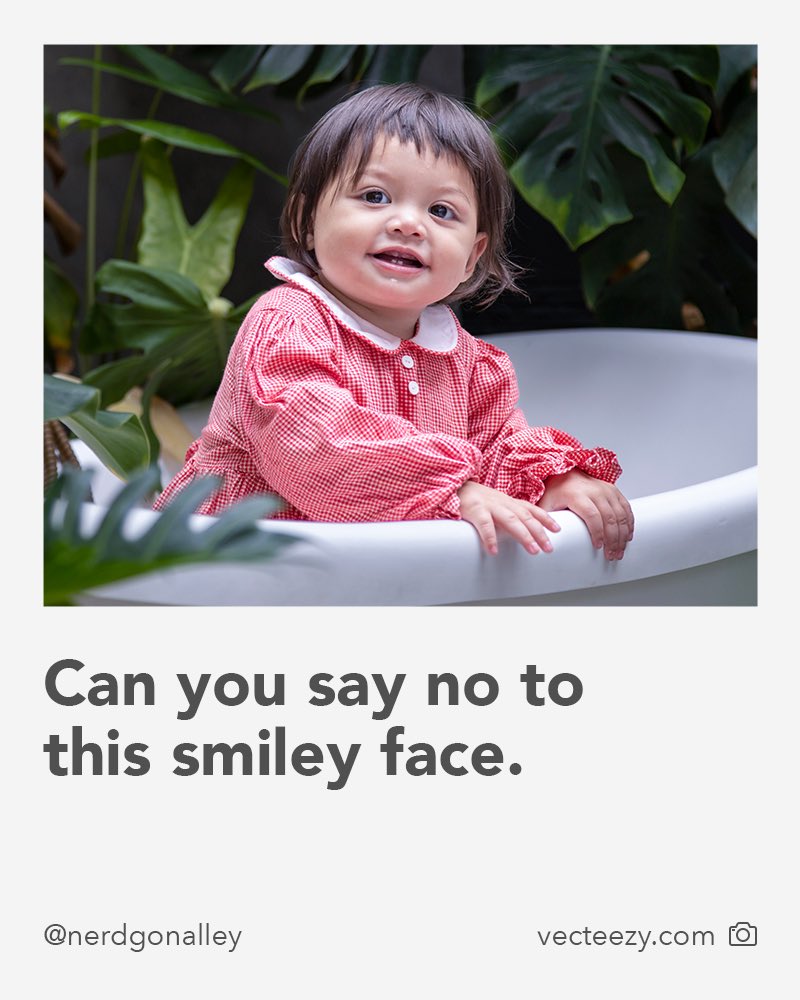 NerdgonA's tweet photo. Can you say no to this smiley face. 😄

#StockPhoto #meme #nerdgonAlley #memes #stupidmemes #sarcasm #entertaining #wtfmeme #memehearted #crazymemes #memehumor #memeculture #memedose #unusualmeme https://t.co/LtkvknGvBp