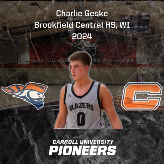 Charlie Geske (@geskecharlie1) on Twitter photo I am very honored and blessed to have received my first Division 3 offer to play at Carroll University! <a href="/Pio_CarrollMBB/">Carroll U Basketball</a> I am very honored and blessed to have received my first Division 3 offer to play at Carroll University! <a href="/Pio_CarrollMBB/">Carroll U Basketball</a>