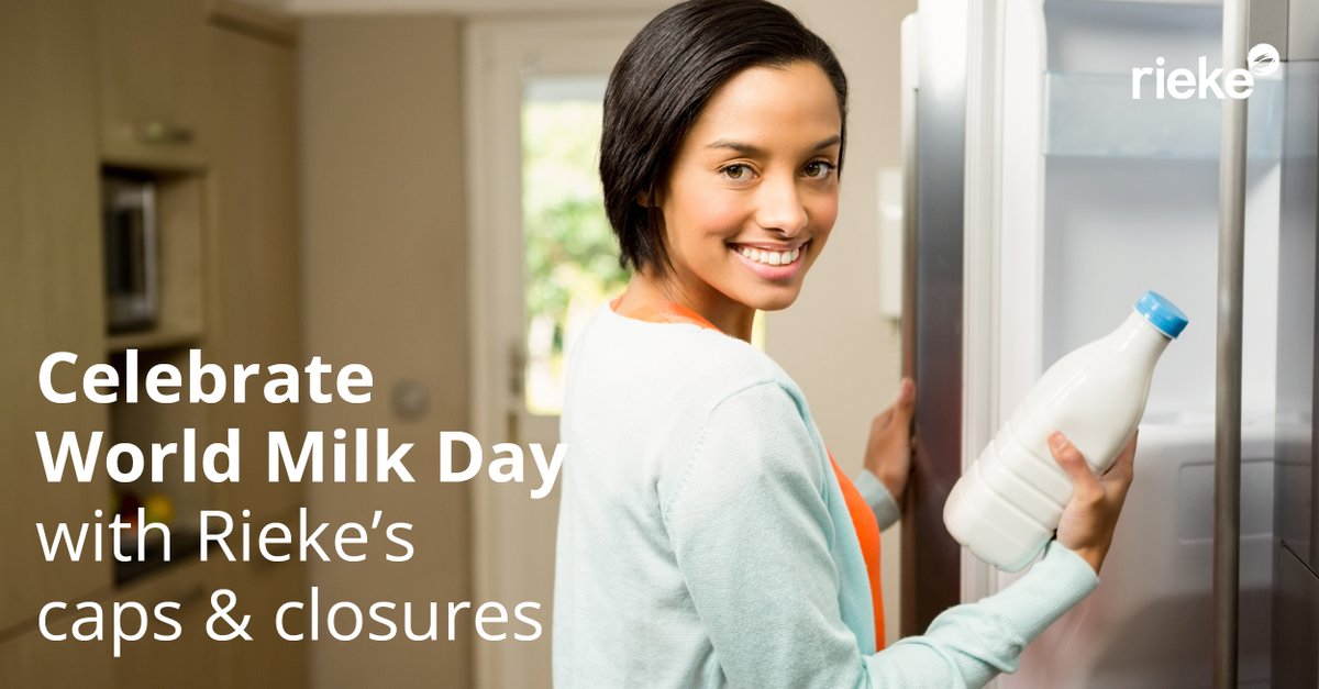 Today is #WorldMilkDay and the kick off to #NationalDairyMonth. Dairy month is a great way to start the summer with nutrient-rich dairy foods. At Rieke, we offer a wide range of aseptic #caps and #closures for all your dairy packaging needs.