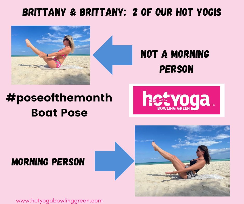 Friday Yoga:  6am Andrea AF., 845am Emily C., 430pm Sarah F., 6pm Kim Z.  #hotyoga #yogaeveryday #golas #move #breathe #focus #meetusonthemat #boatpose #poseofthemonth