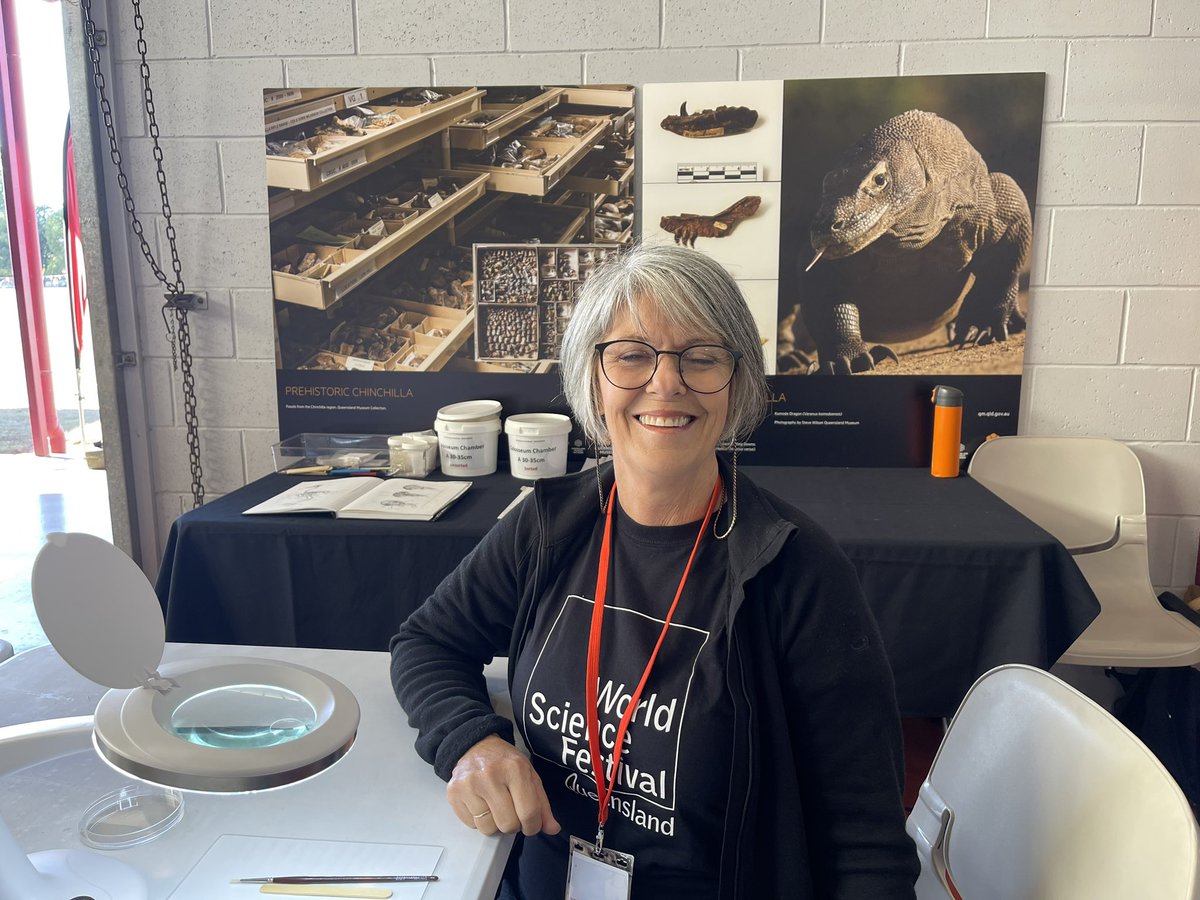 fossiljo's tweet photo. World Science Festival Chinchilla 2023. All set up and ready to roll. Looking forward to a wonderful day at Chinchilla Primary School. #WSFQ2023 #qldmuseum https://t.co/KLwCNYVYnr