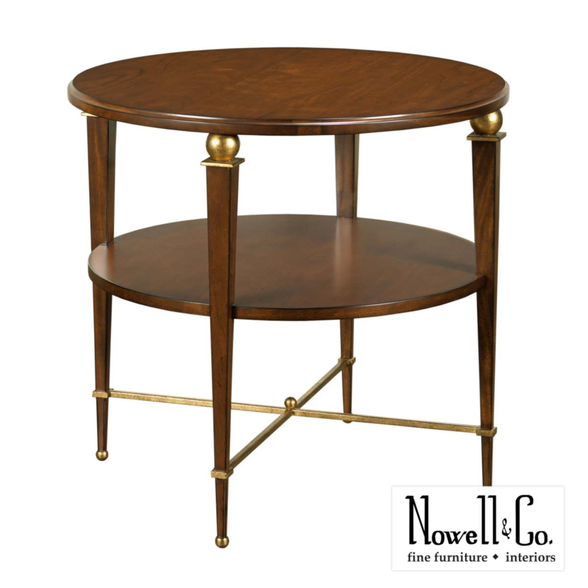 nowellandco's tweet image. Shop today at Nowell &amp;amp; Co to explore fantastic furnishings for your home or office like this Italian style &amp;amp; personality #roundsidetable packed into a small piece. A beautiful European Cherry finish &amp;amp; enhanced by gold accents and shaping on upper legs.  27&quot; D x 27&quot; W x 25.5&quot; H