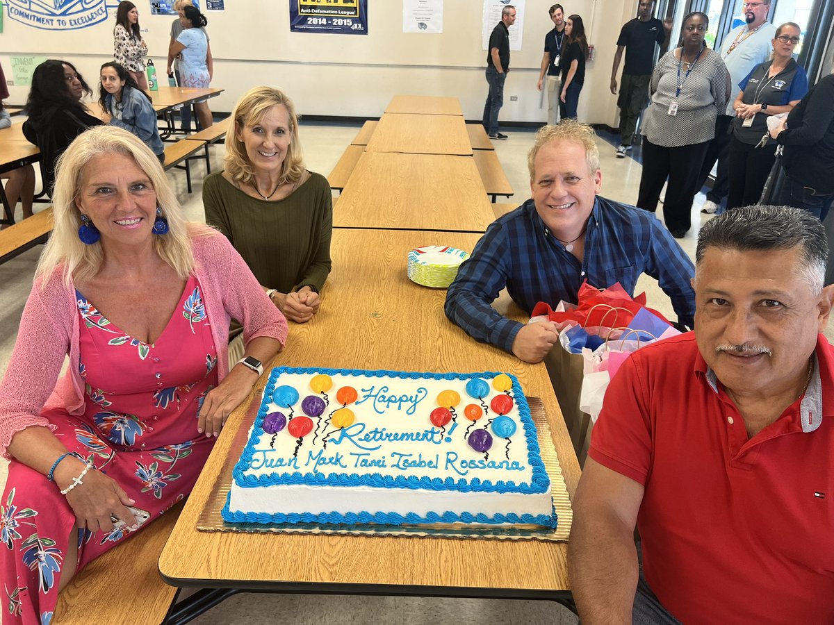 The WHS students, faculty, and community have been blessed to have these AMAZING professionals on the WHS TEAM!  Congratulations on your retirement Mrs. Mucino, Mr. Sanchez, Mr. Fetterly, Mrs. Ponce and Ms. Adame!!  We will miss you!!! <a href="/WellingtonHSFL/">Wellington High School</a> <a href="/pbcsd/">The School District of Palm Beach County</a> <a href="/Wellingtonflgov/">Wellington Florida</a>